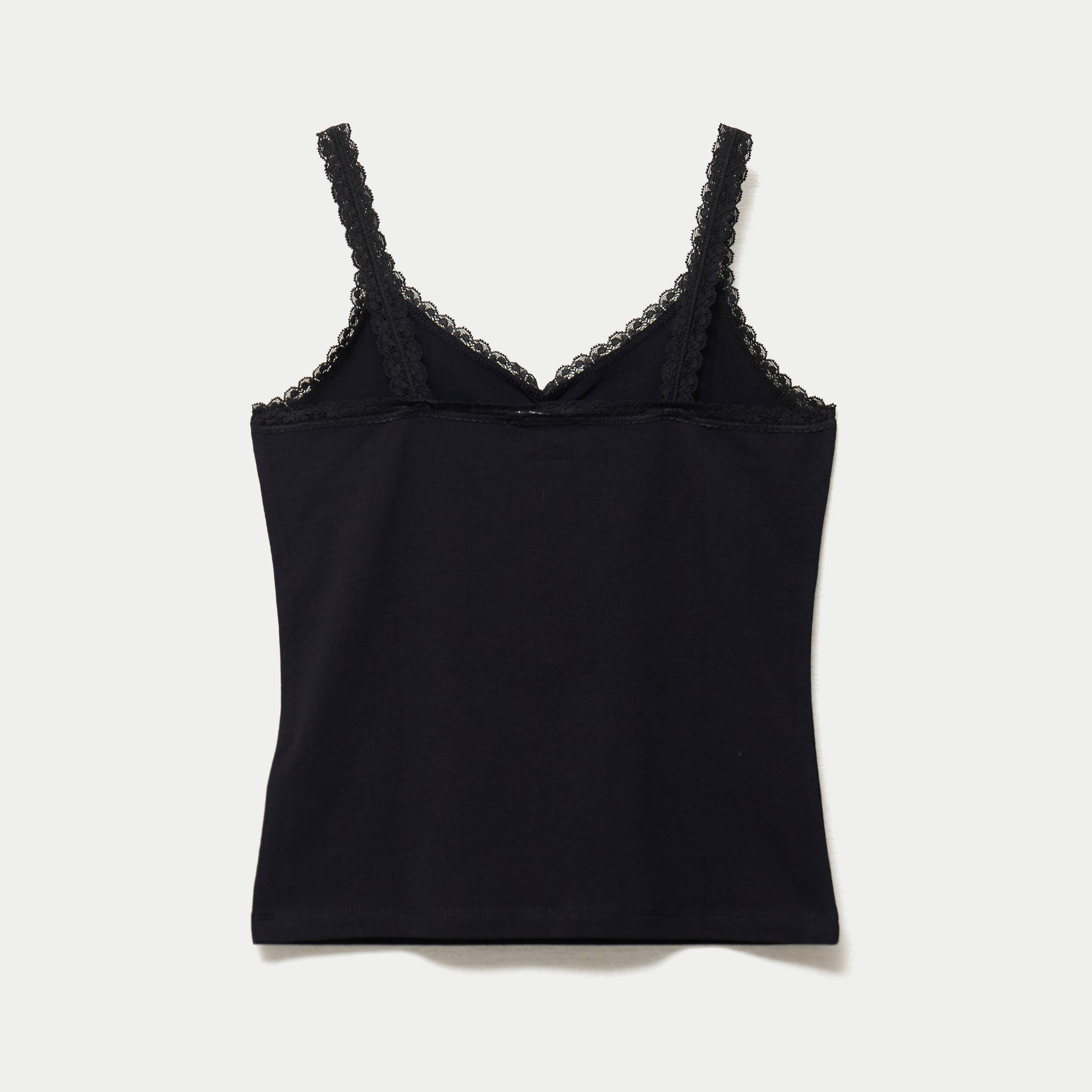 D&eacute;bardeur ajust&eacute; d&eacute;collet&eacute; dentelle noir