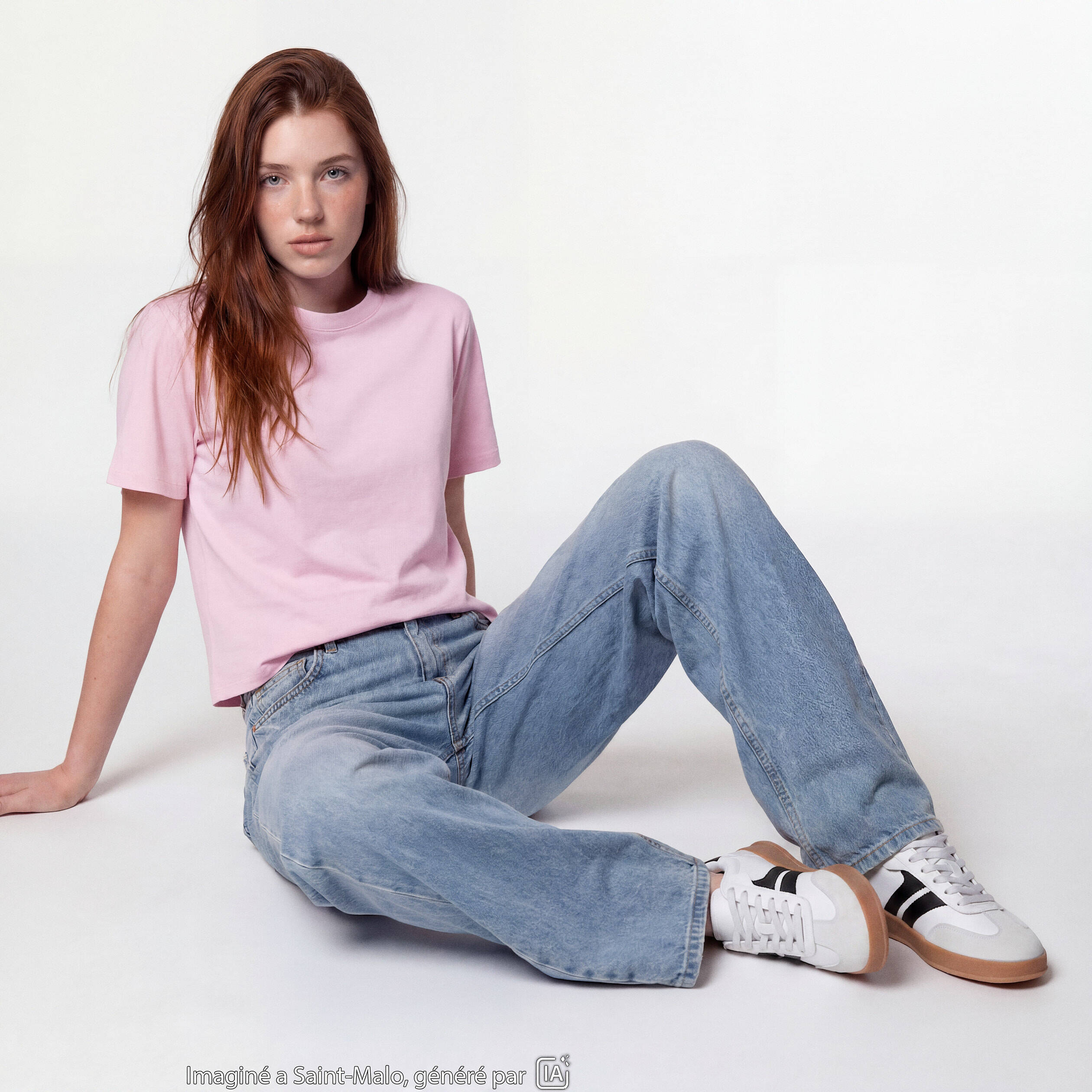 Jean wide leg taille basse denim double stone ado