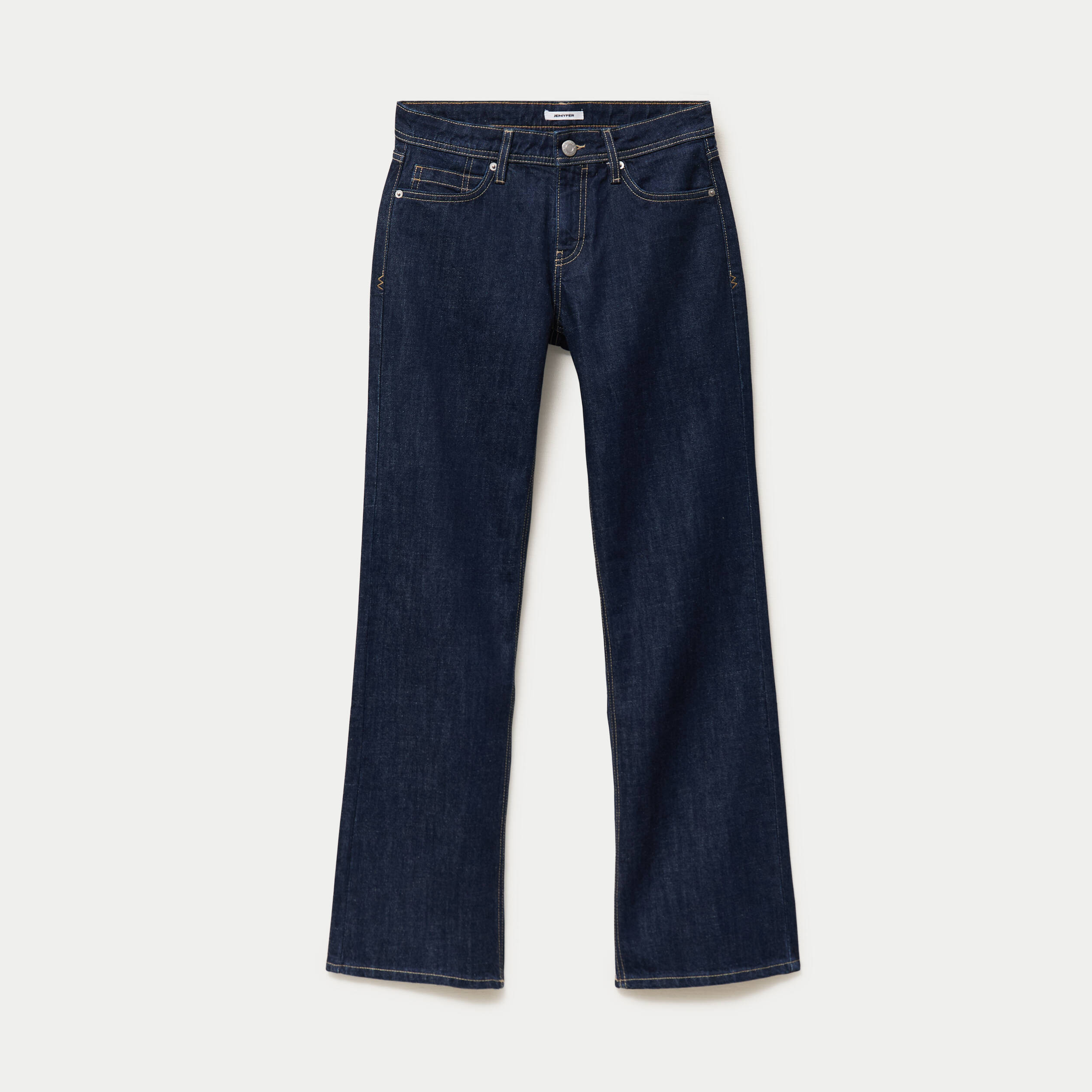 Jean regular taille basse denim brut ado
