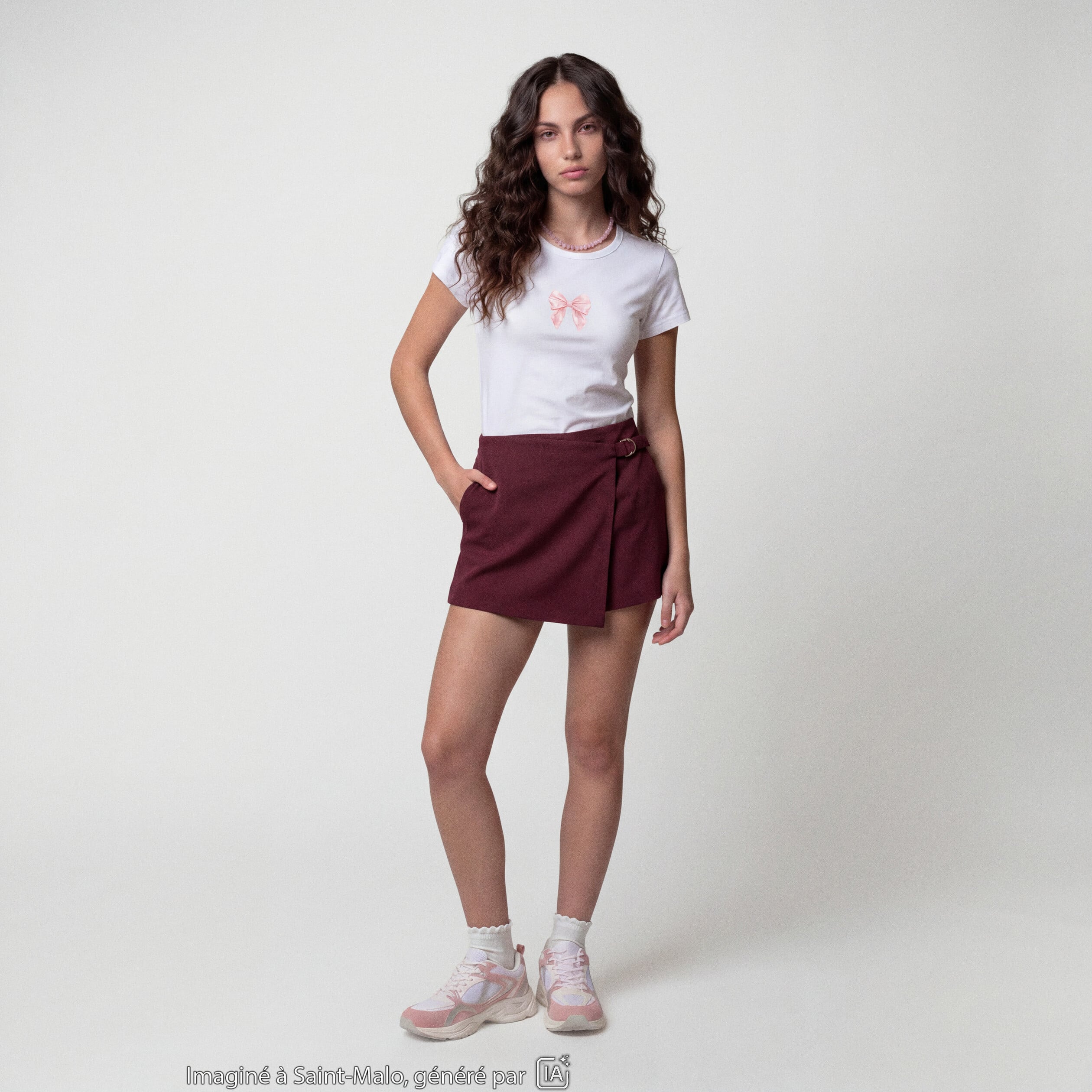 T-shirt ajust&eacute; manches courtes blanc