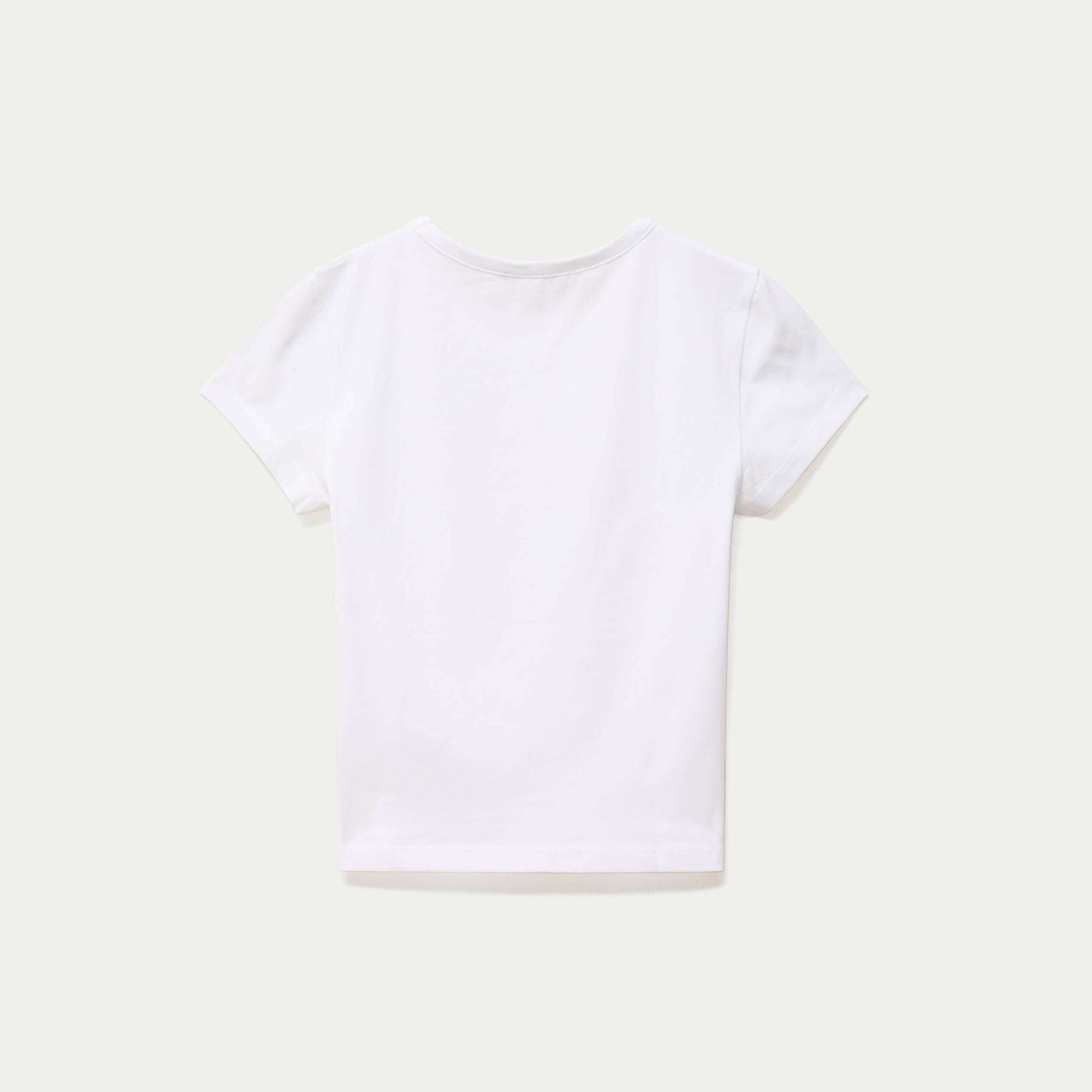 T-shirt ajust&eacute; manches courtes blanc