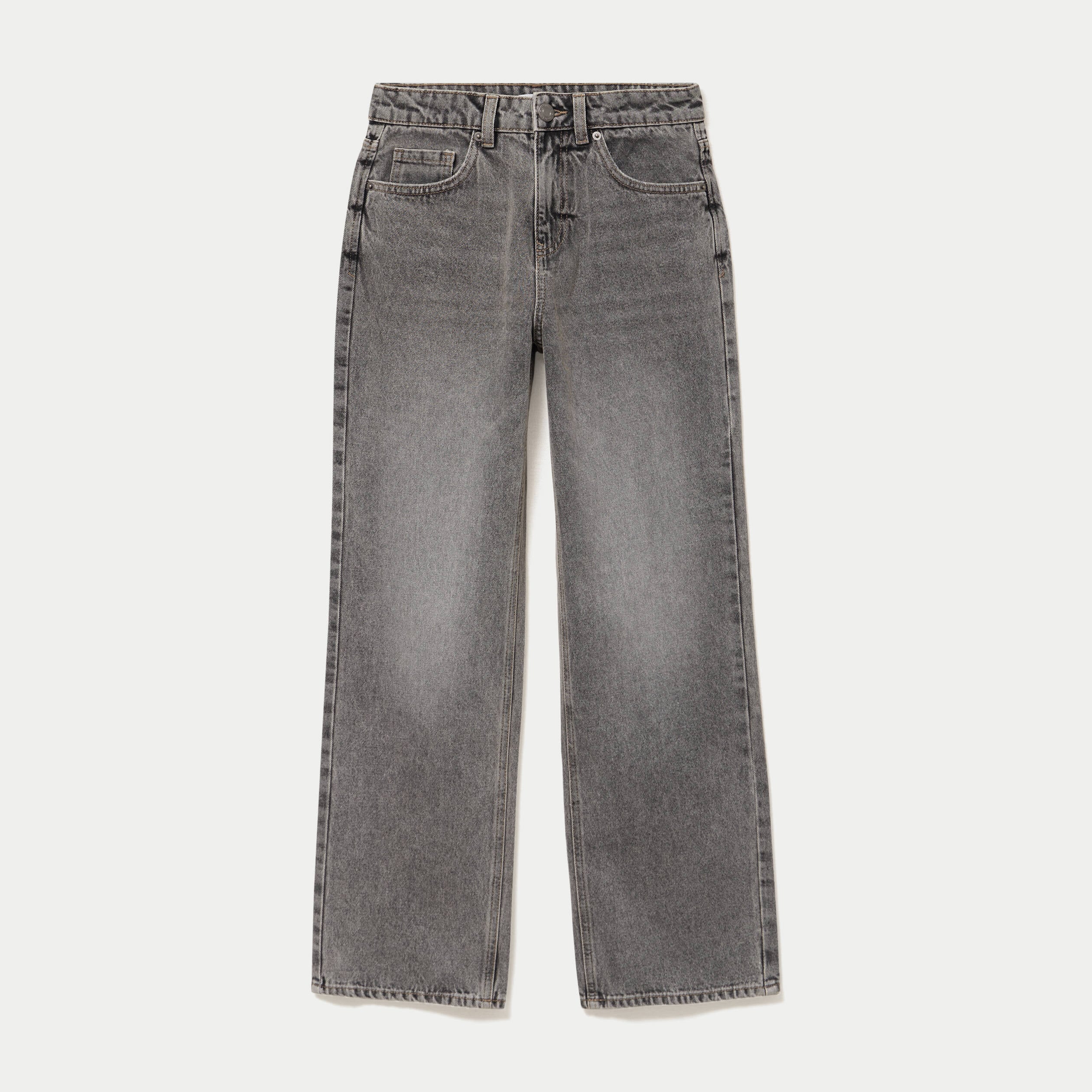 Jean Tom regular taille haute denim gris
