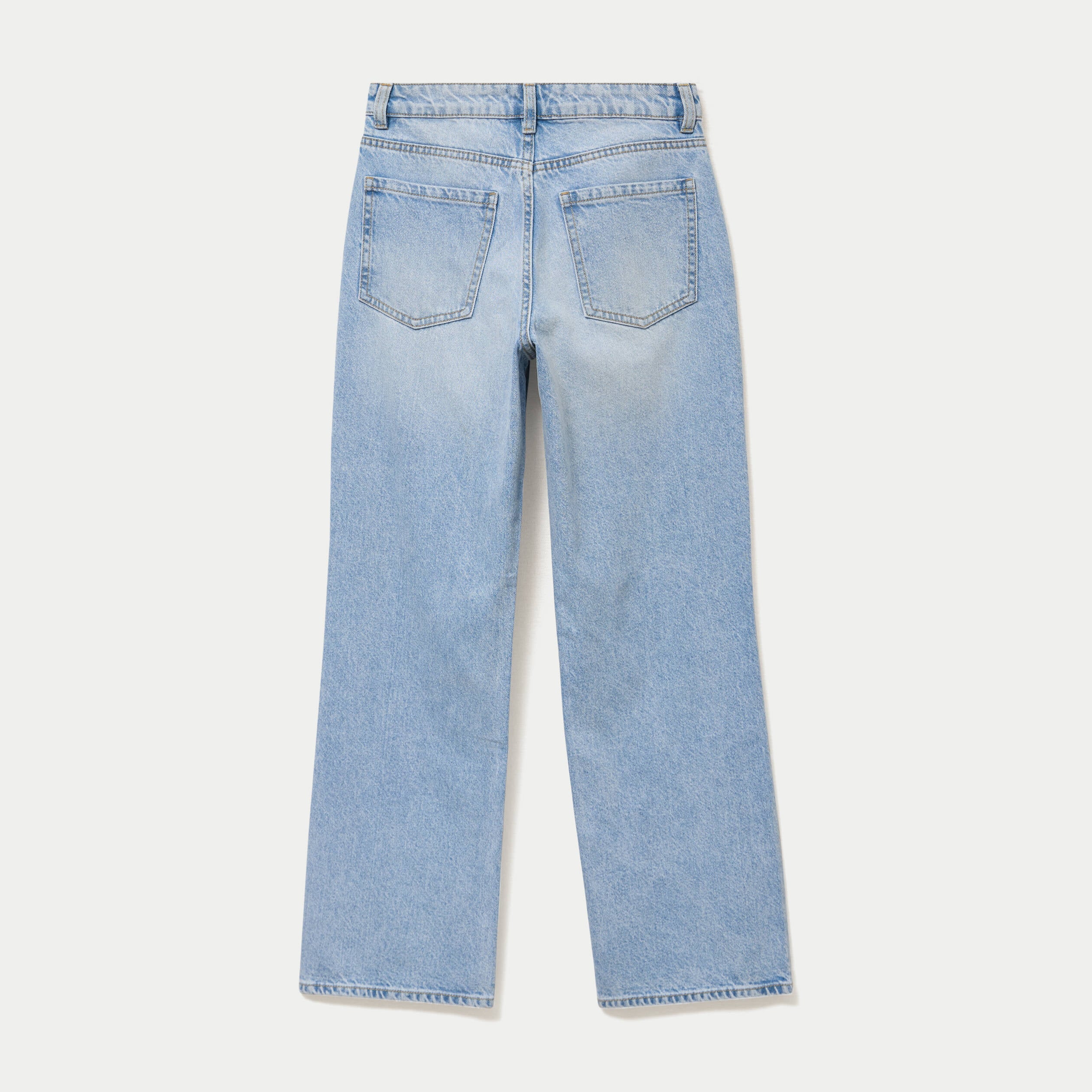 Jean Tom regular taille haute denim bleach