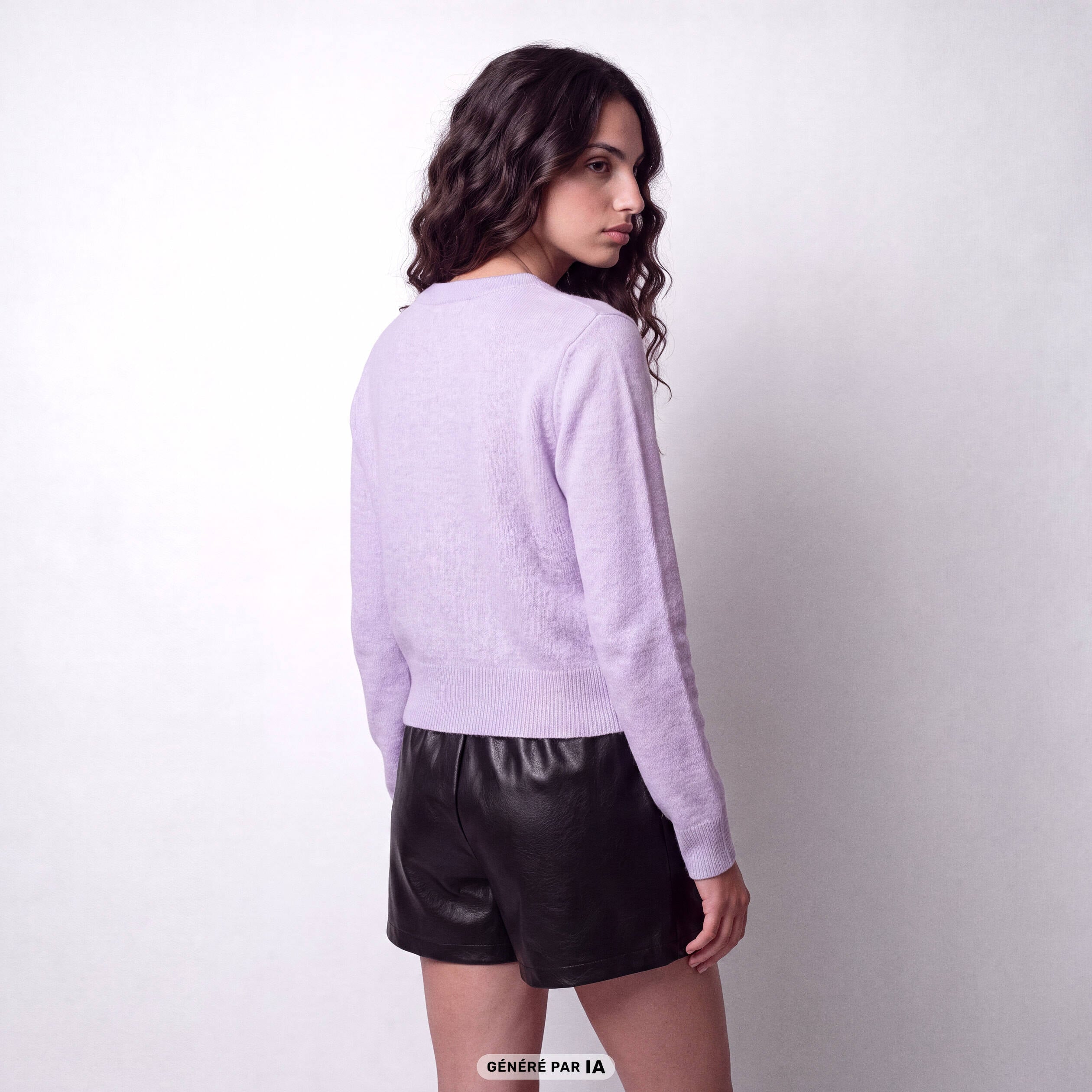 Pull col rond manches longues parme