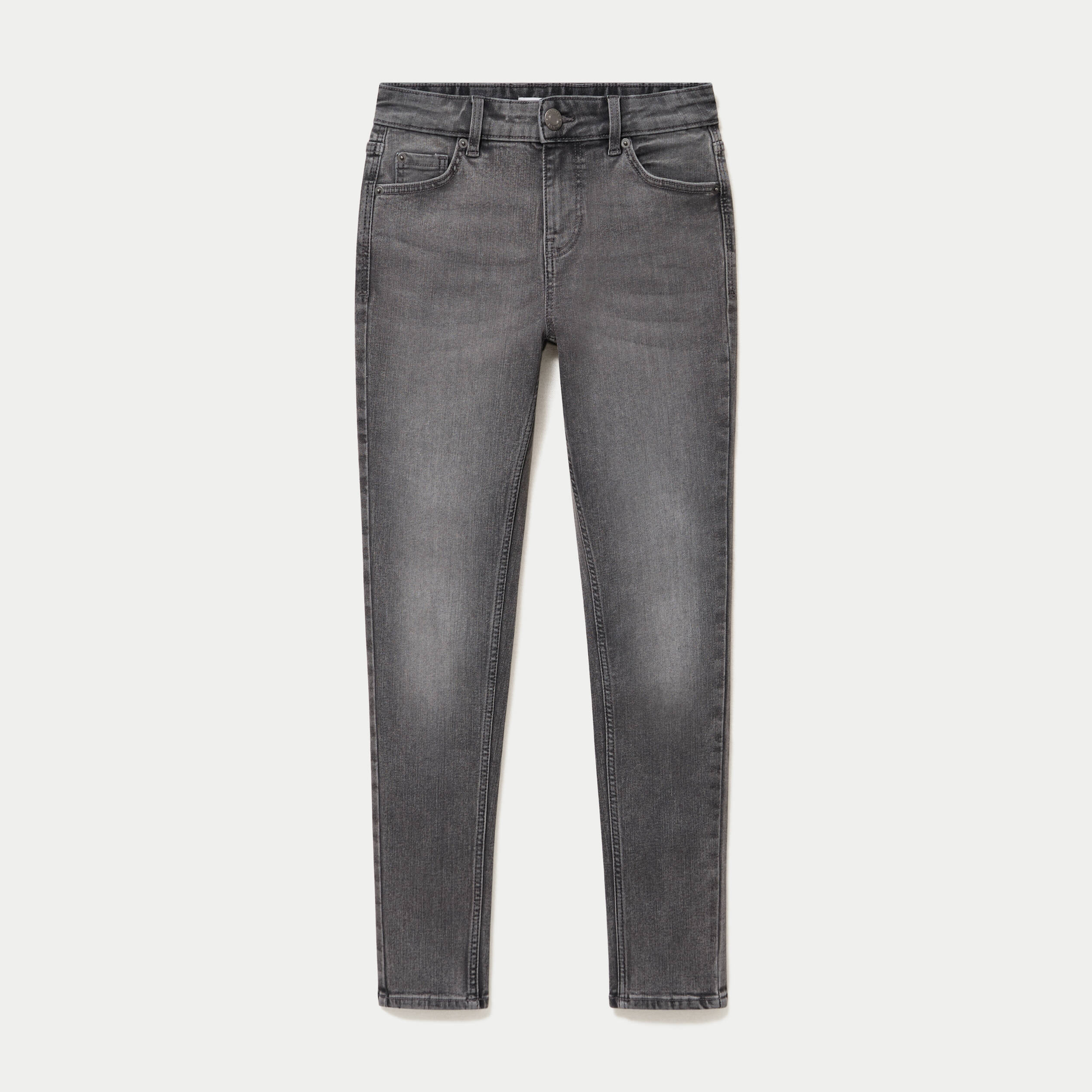 Jean skinny taille standard denim gris ado