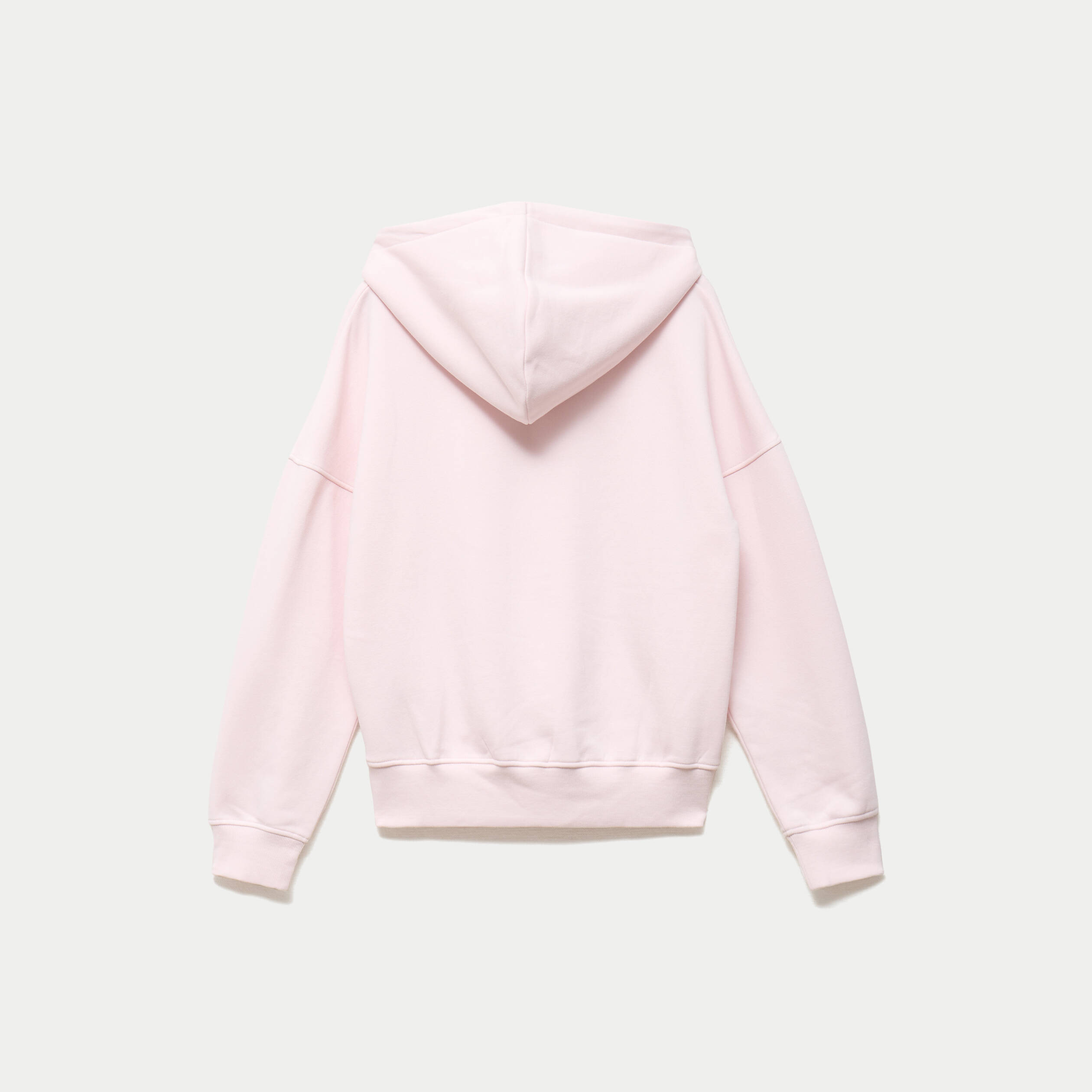 Sweat oversize &agrave; capuche manches longues rose clair