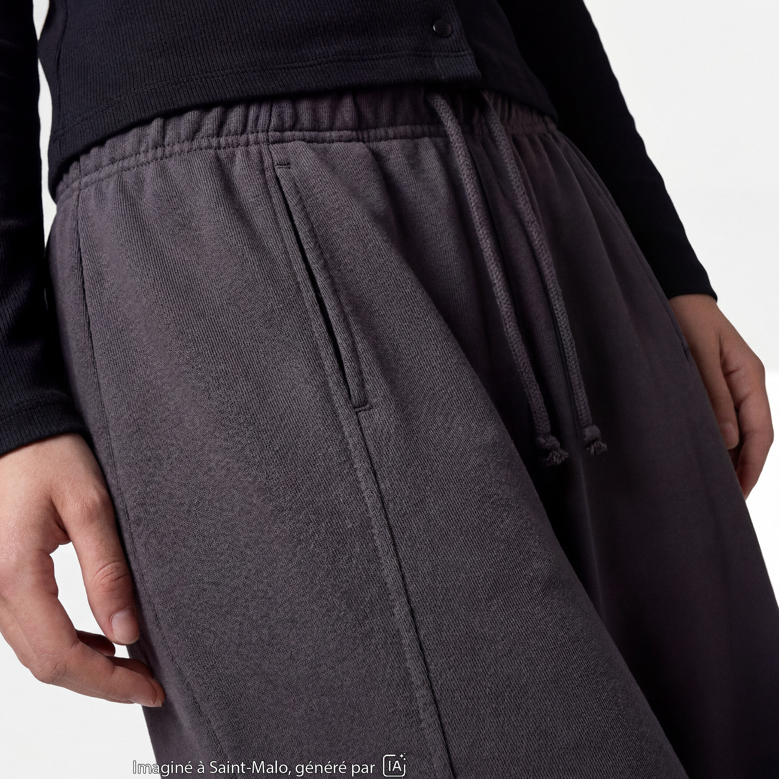 Jogging coupe ample taille standard gris