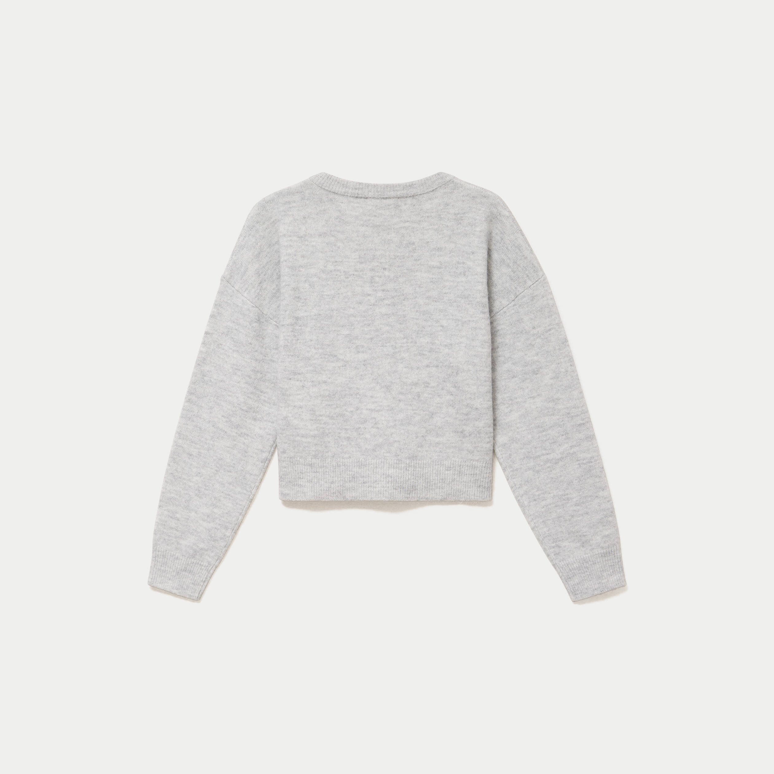 Gilet ajust&eacute; cropped manches longues blanc
