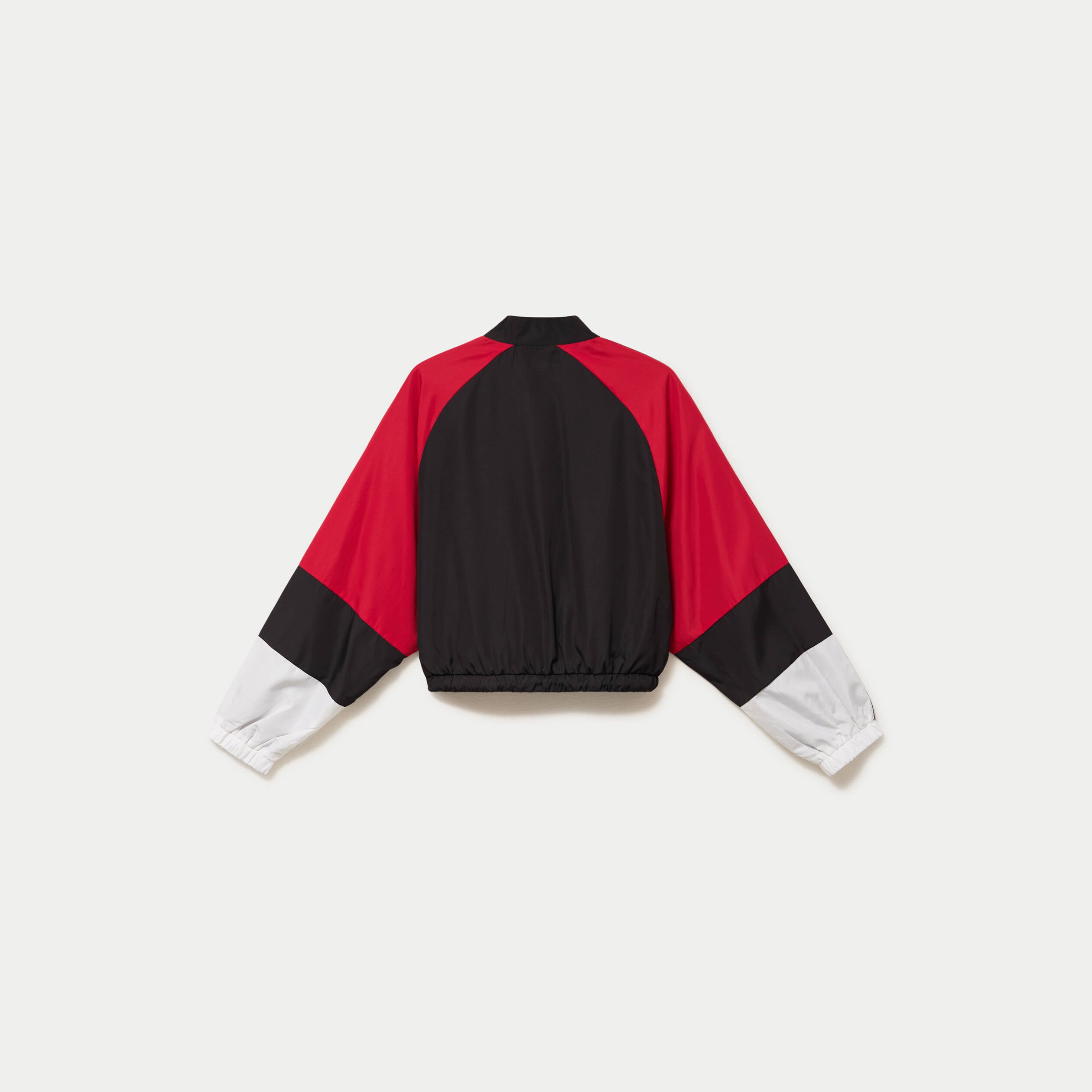 Blouson oversize cropped col biker noir