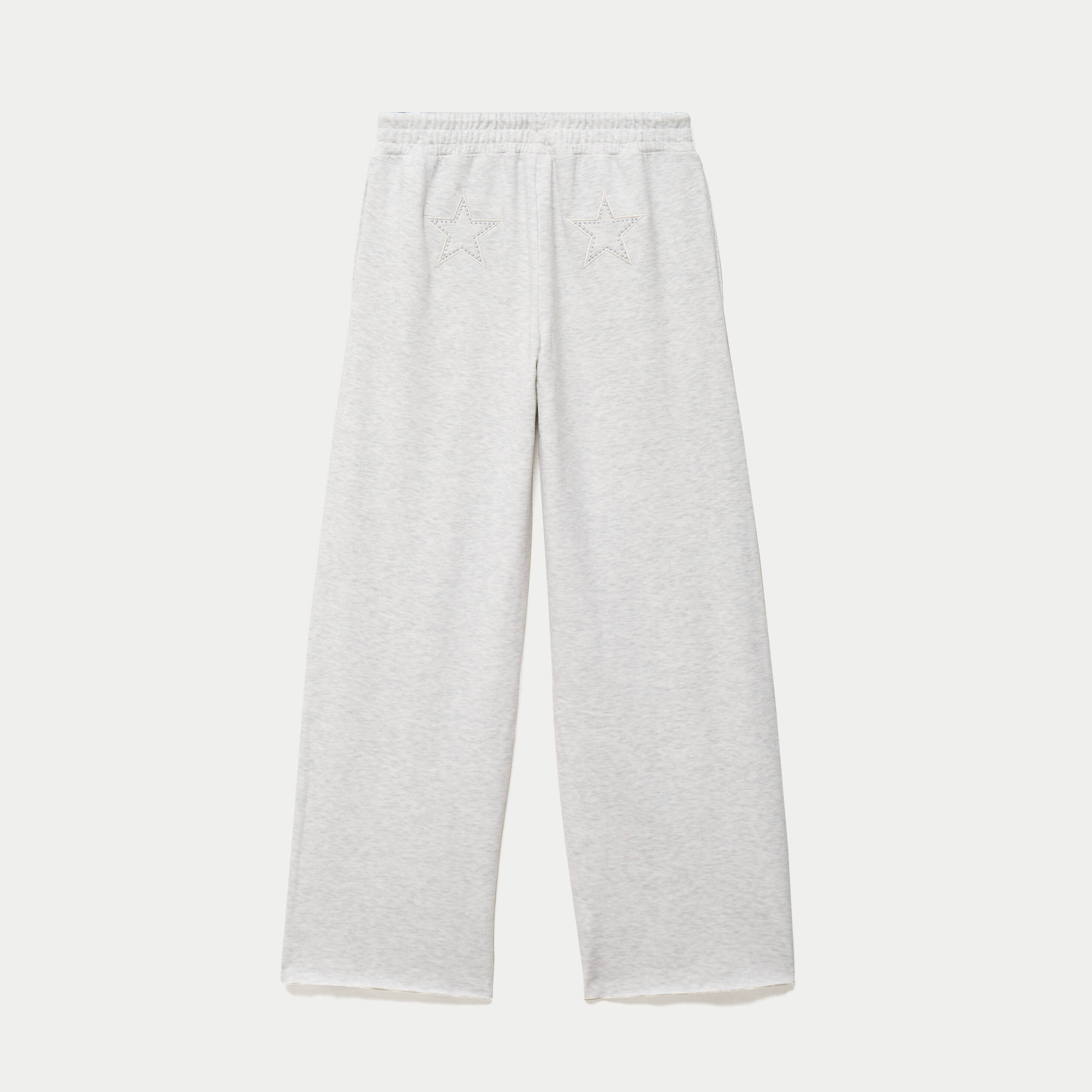 Jogging large en maille ecru