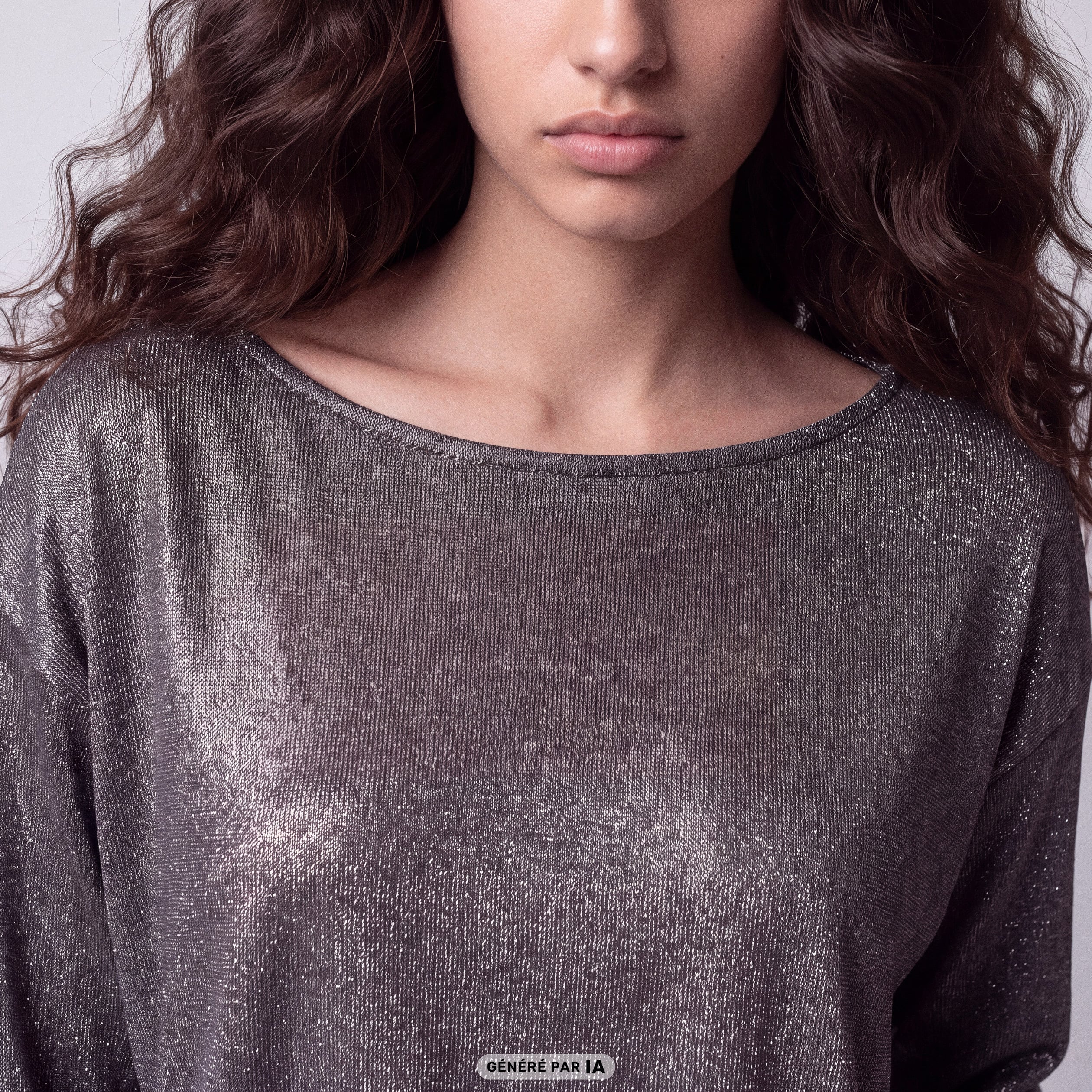 Robe courte ajust&eacute;e col b&eacute;nitier gris argent