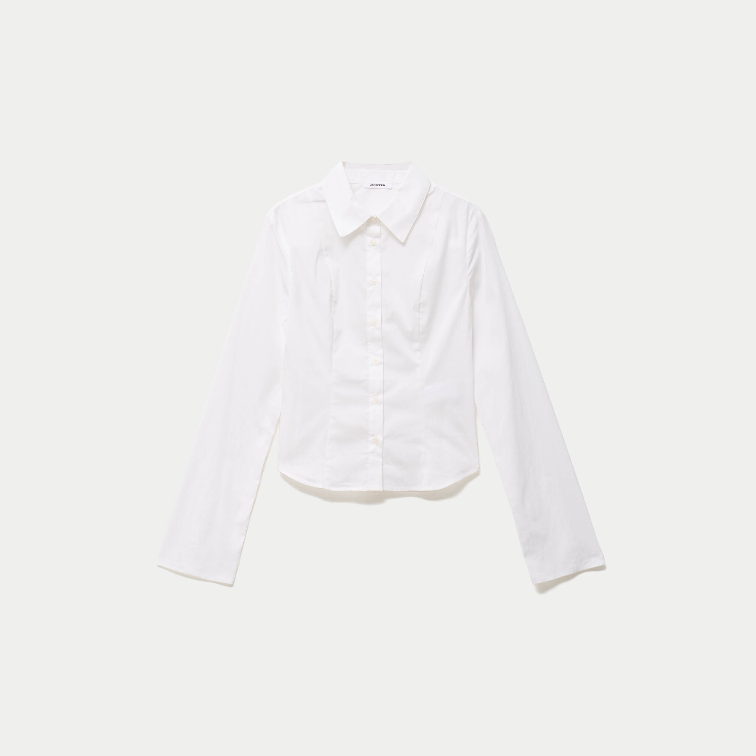 Chemise ajust&eacute;e courte col classique ecru