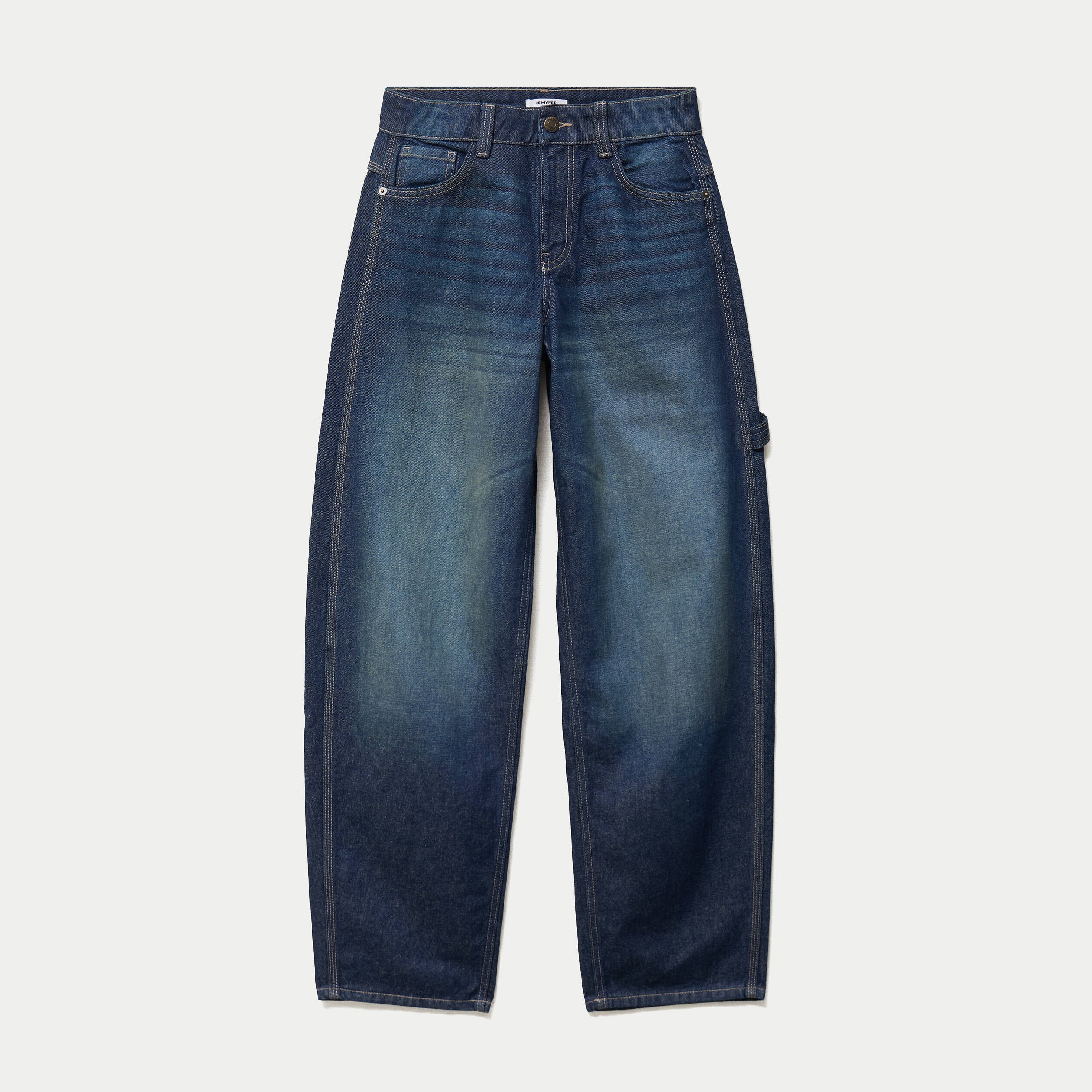 Jean Max loose taille standard denim blue black