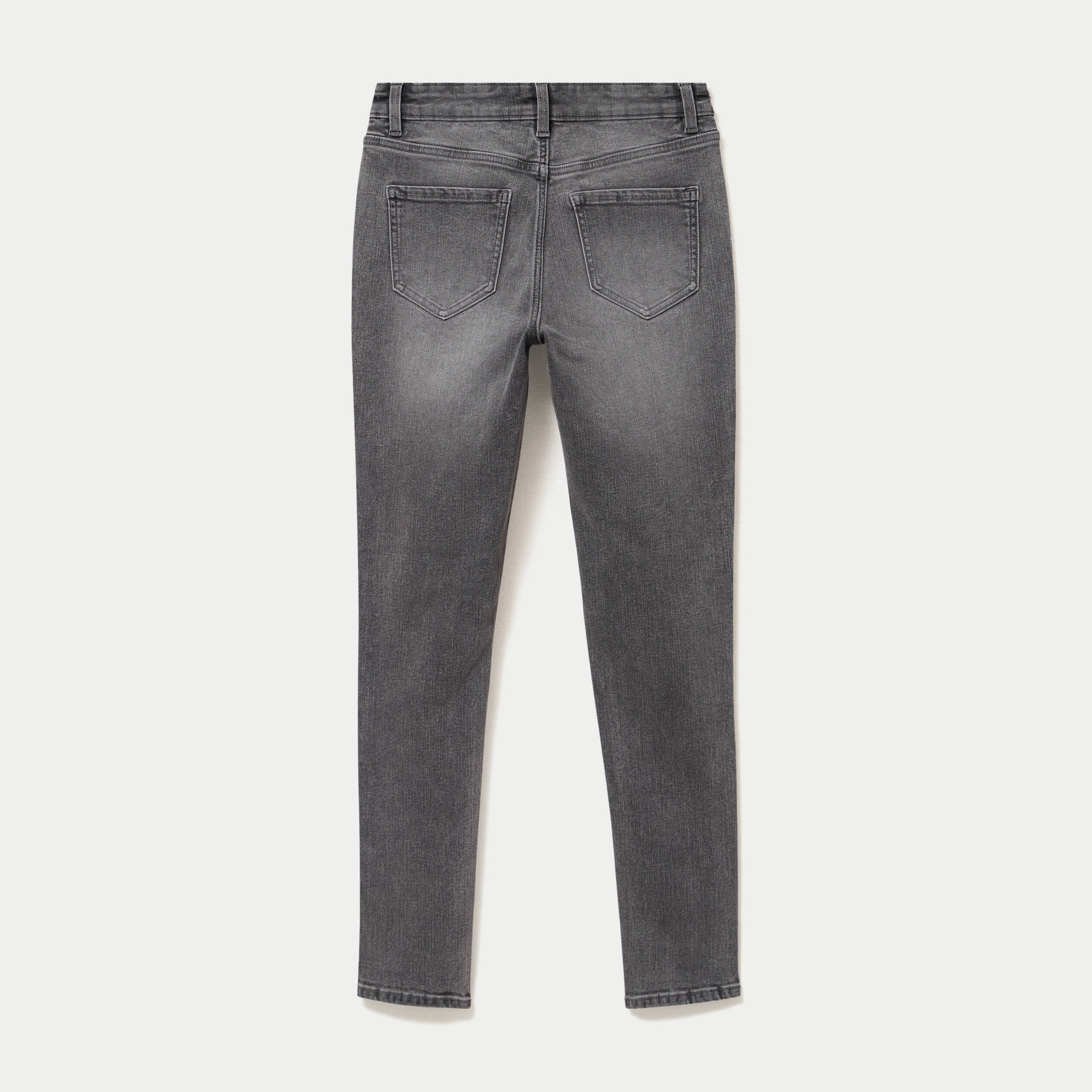 Jean skinny taille standard denim gris ado