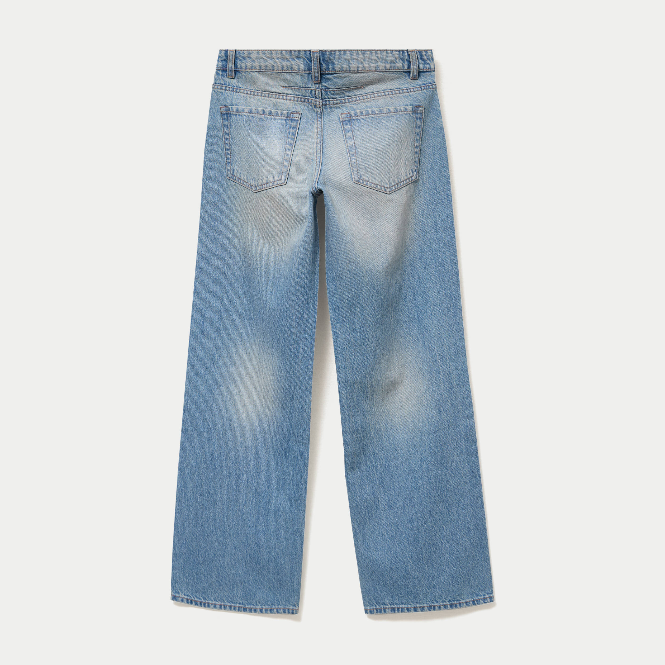 Jean wide leg taille basse denim double stone ado