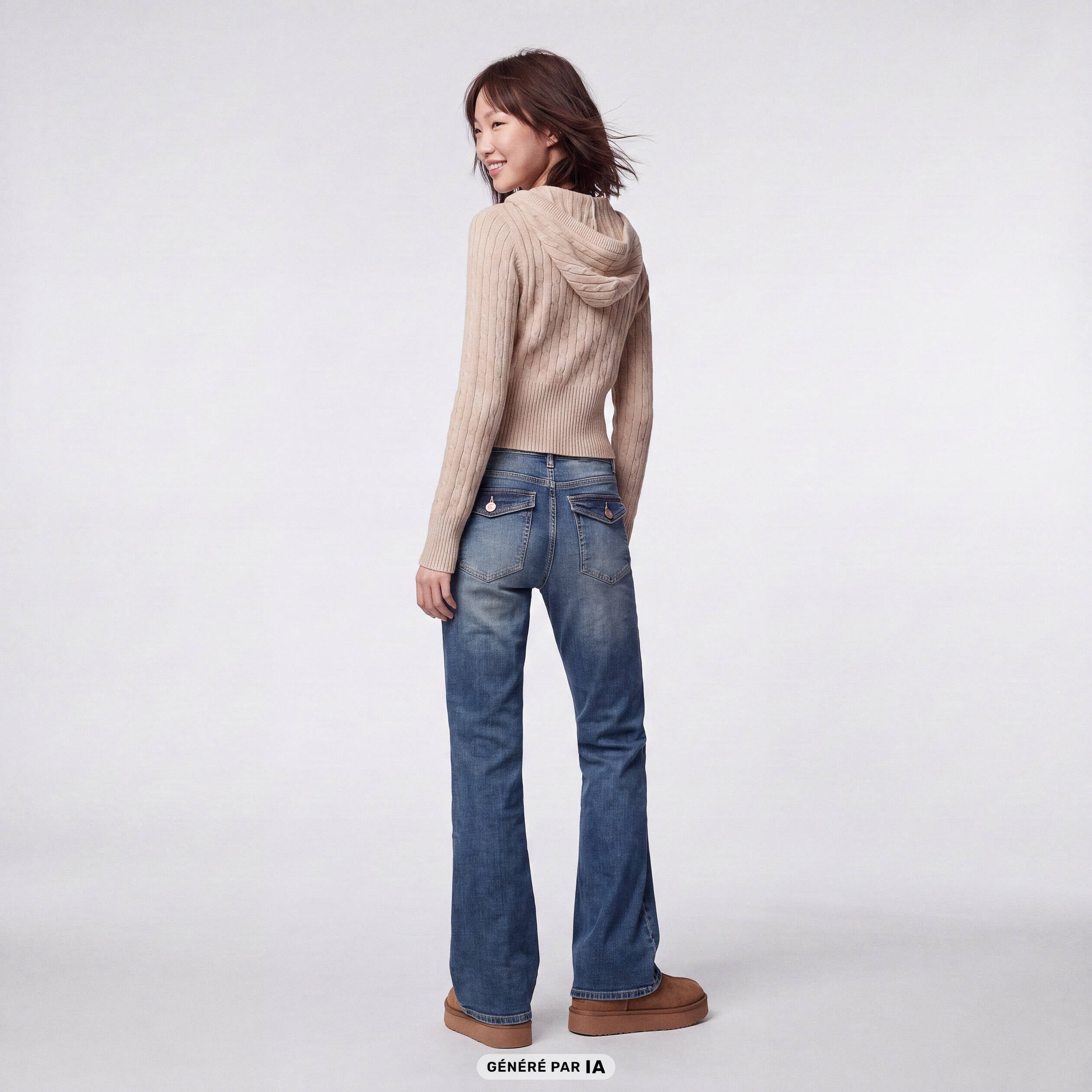 Jean Zoe bootcut taille basse denim dirty