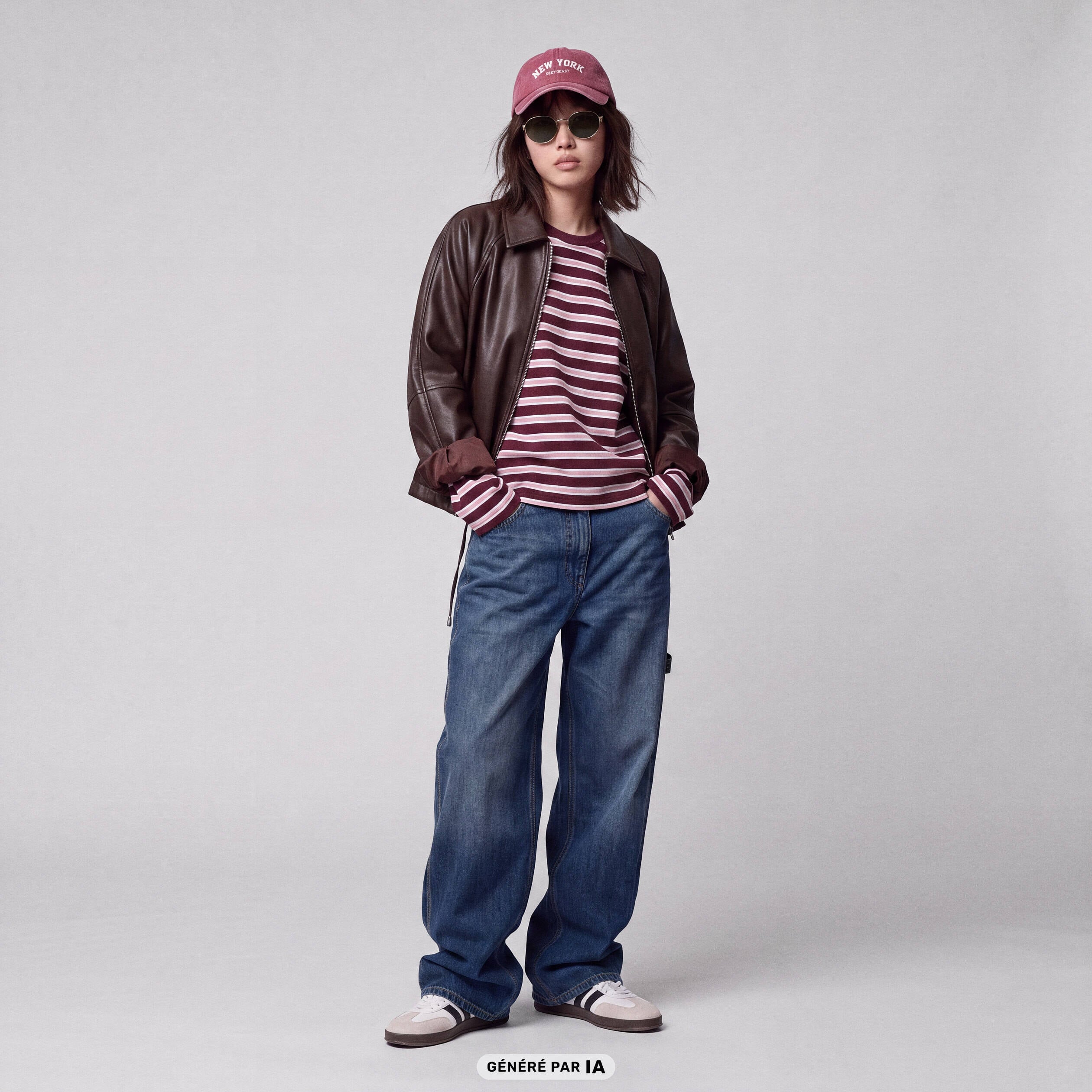 T-shirt manches longues bordeaux
