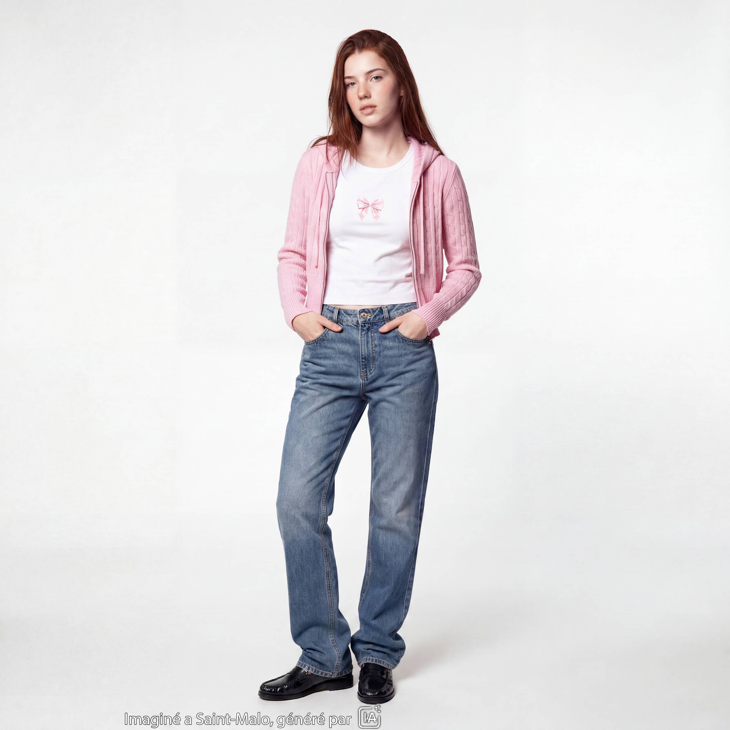 Jean regular taille standard denim double stone ado