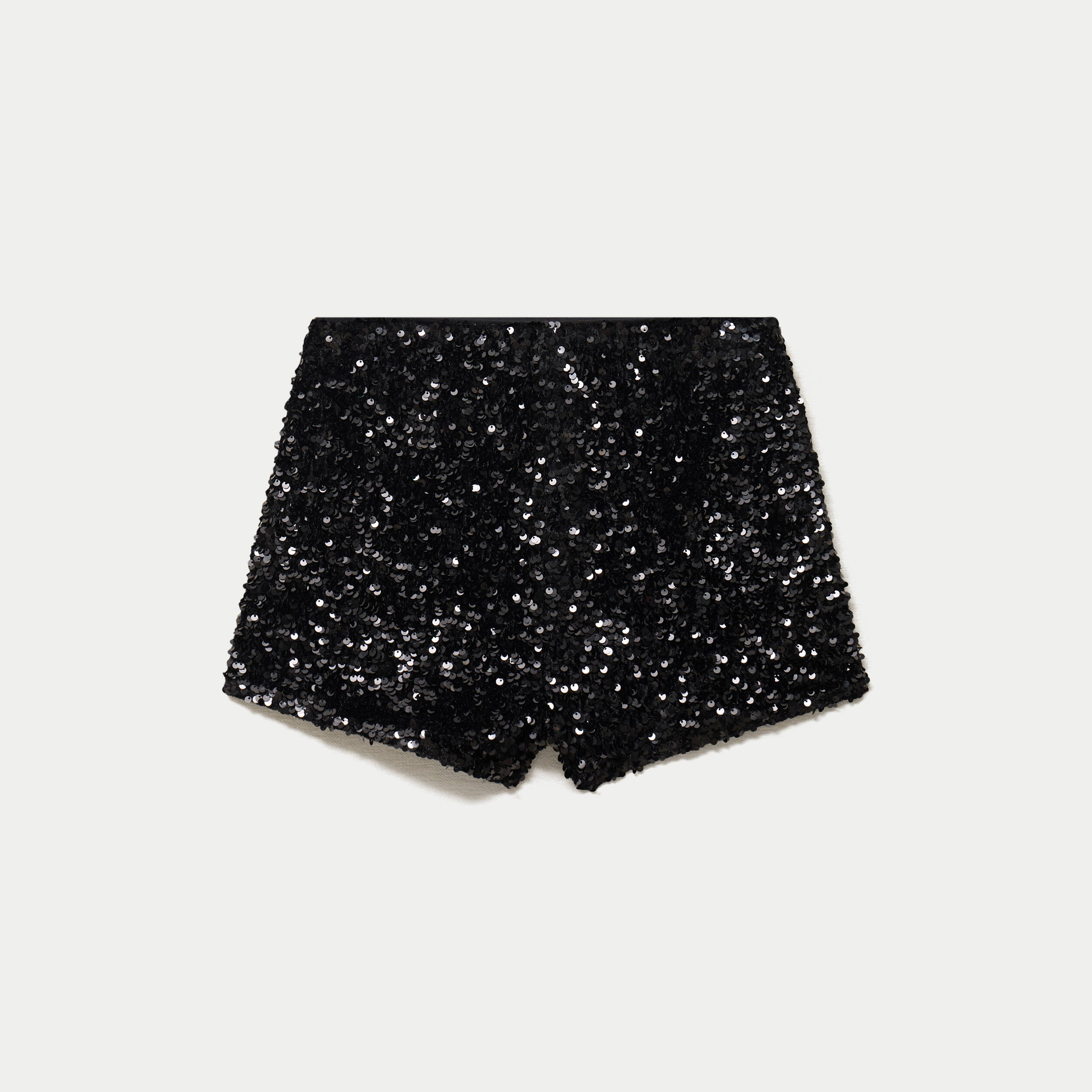 Short slim cigarette &agrave; sequins noir