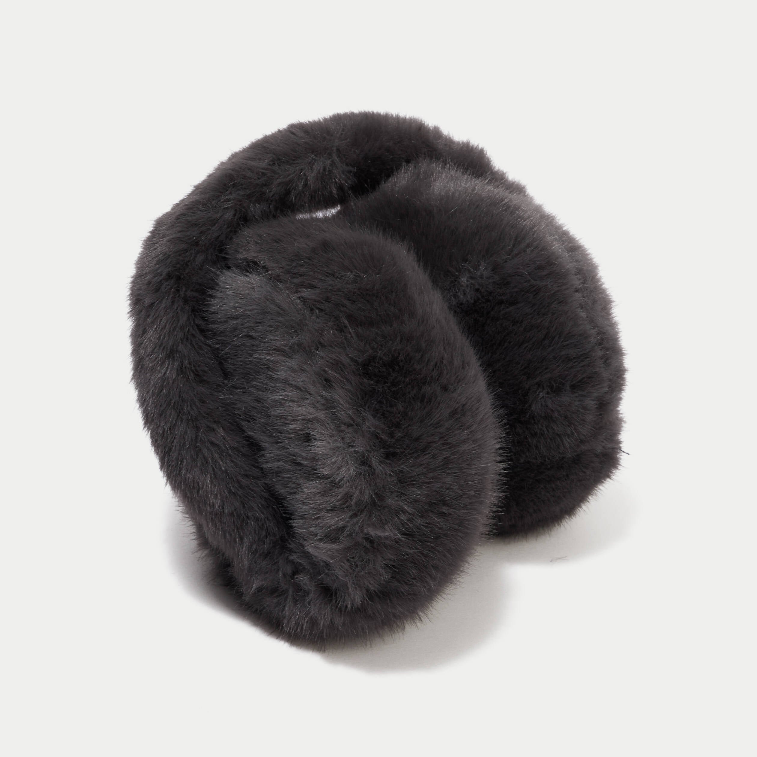 Cache-oreilles en fausse fourrure gris