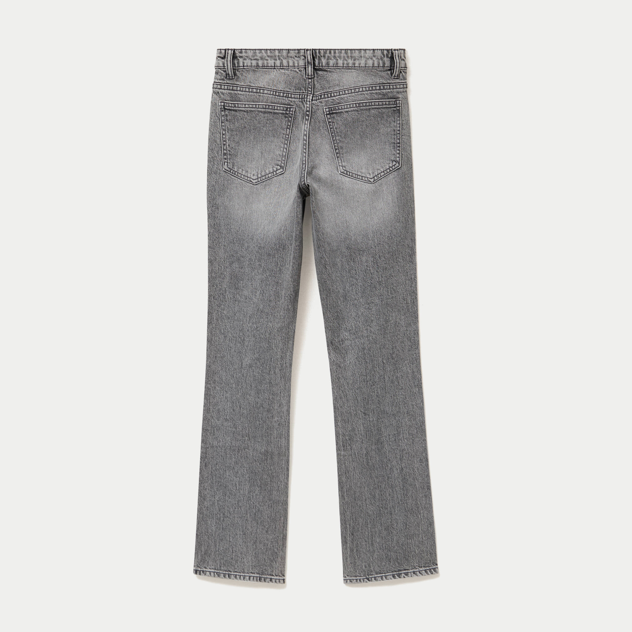 Jean regular taille standard denim gris ado