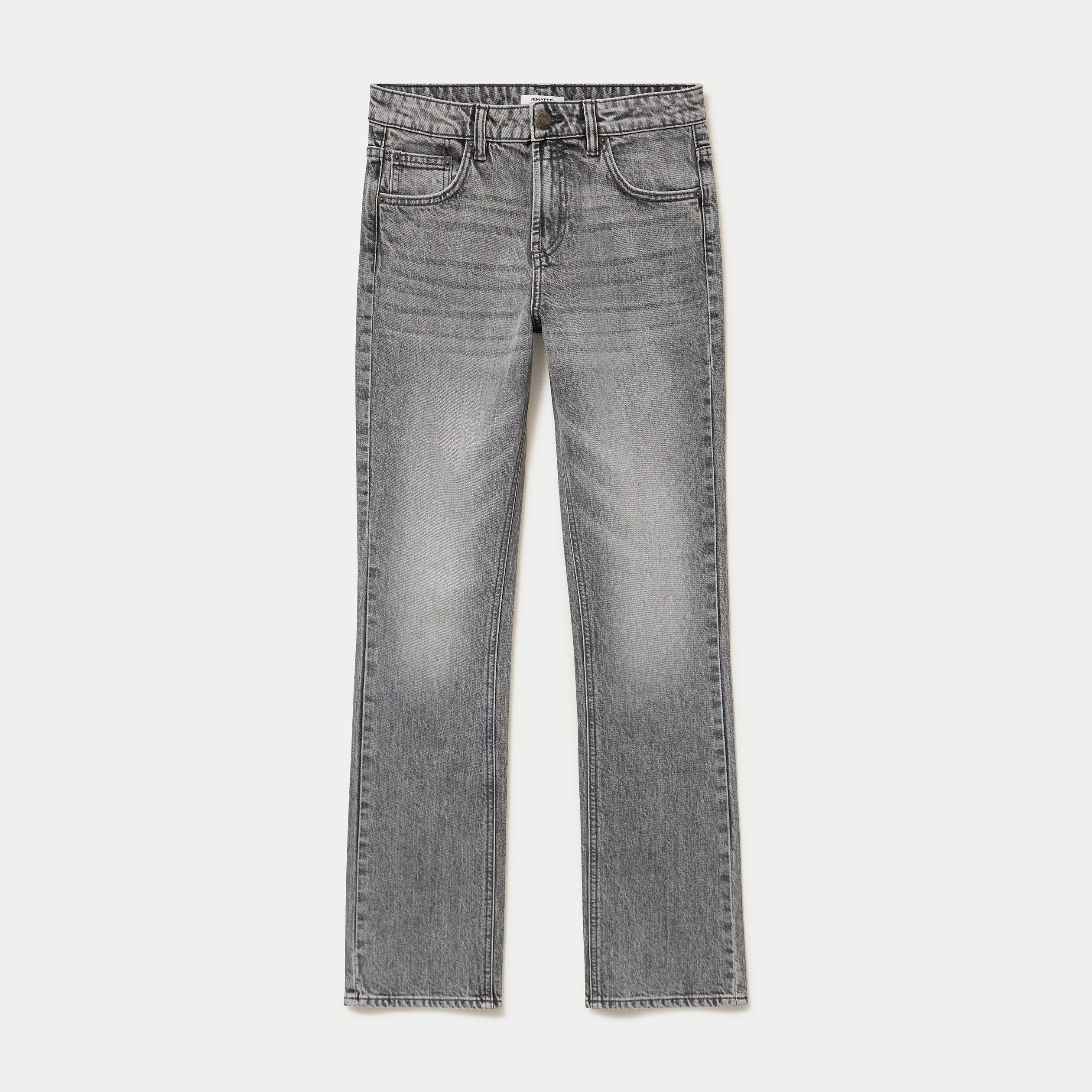 Jean regular taille standard denim gris ado
