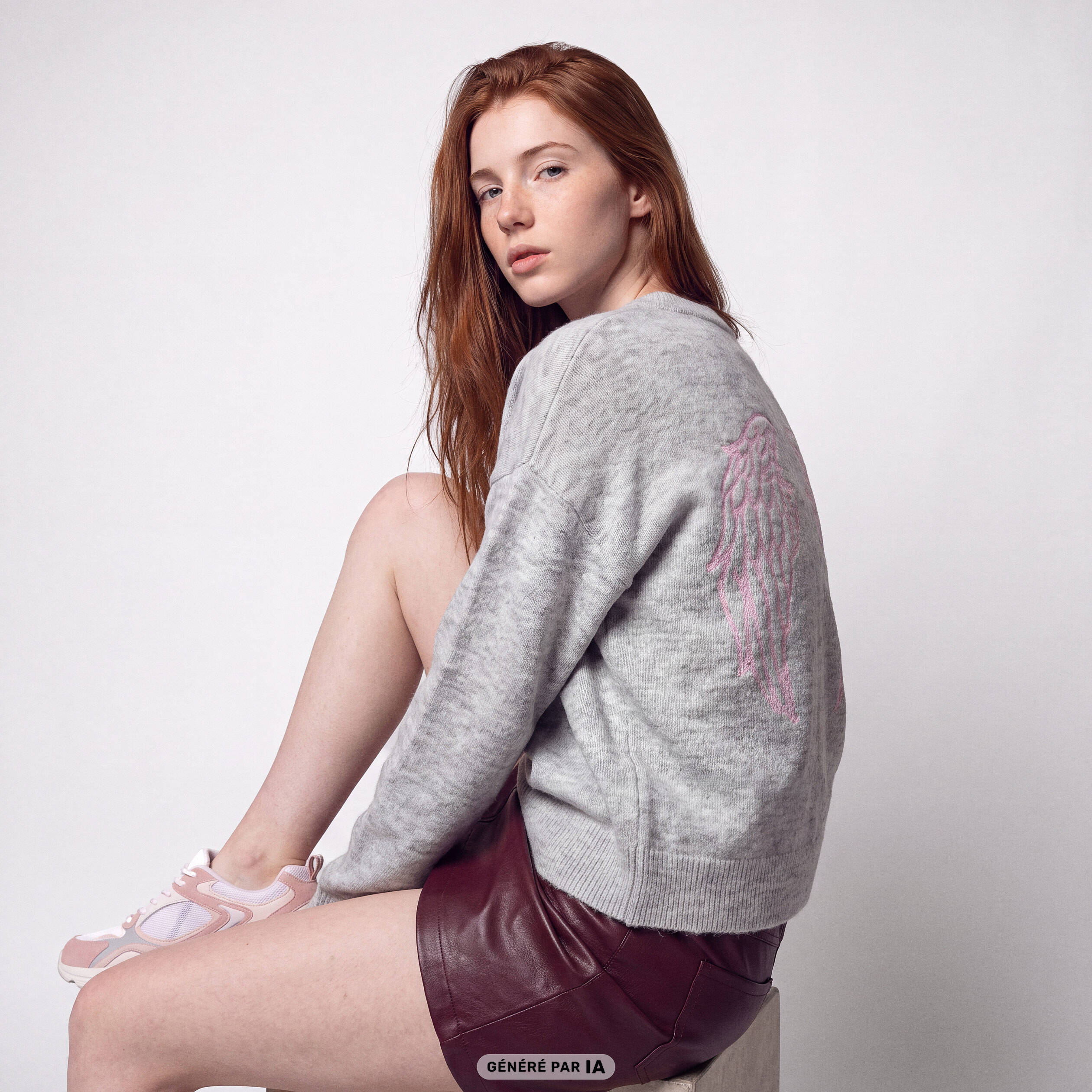 Pull manches longues gris clair