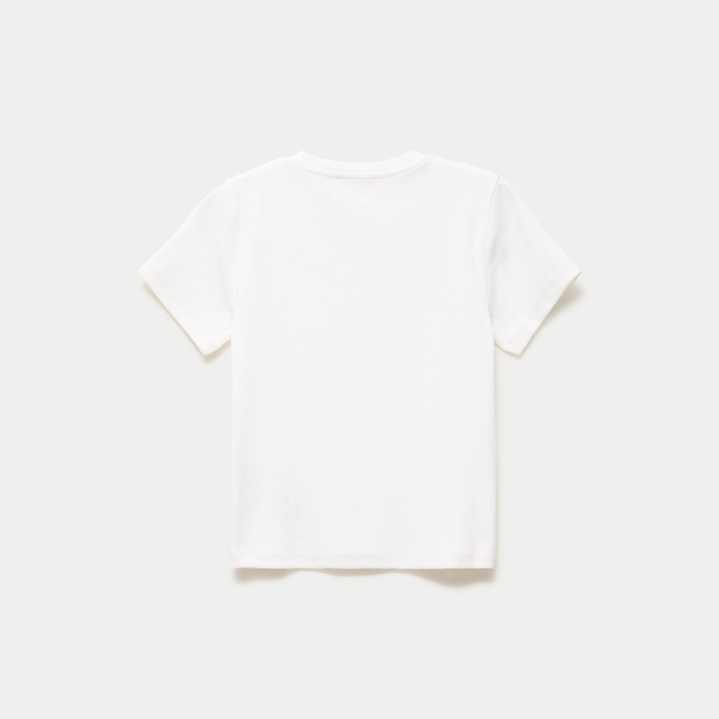 T-shirt ajust&eacute; col rond manches courtes blanc