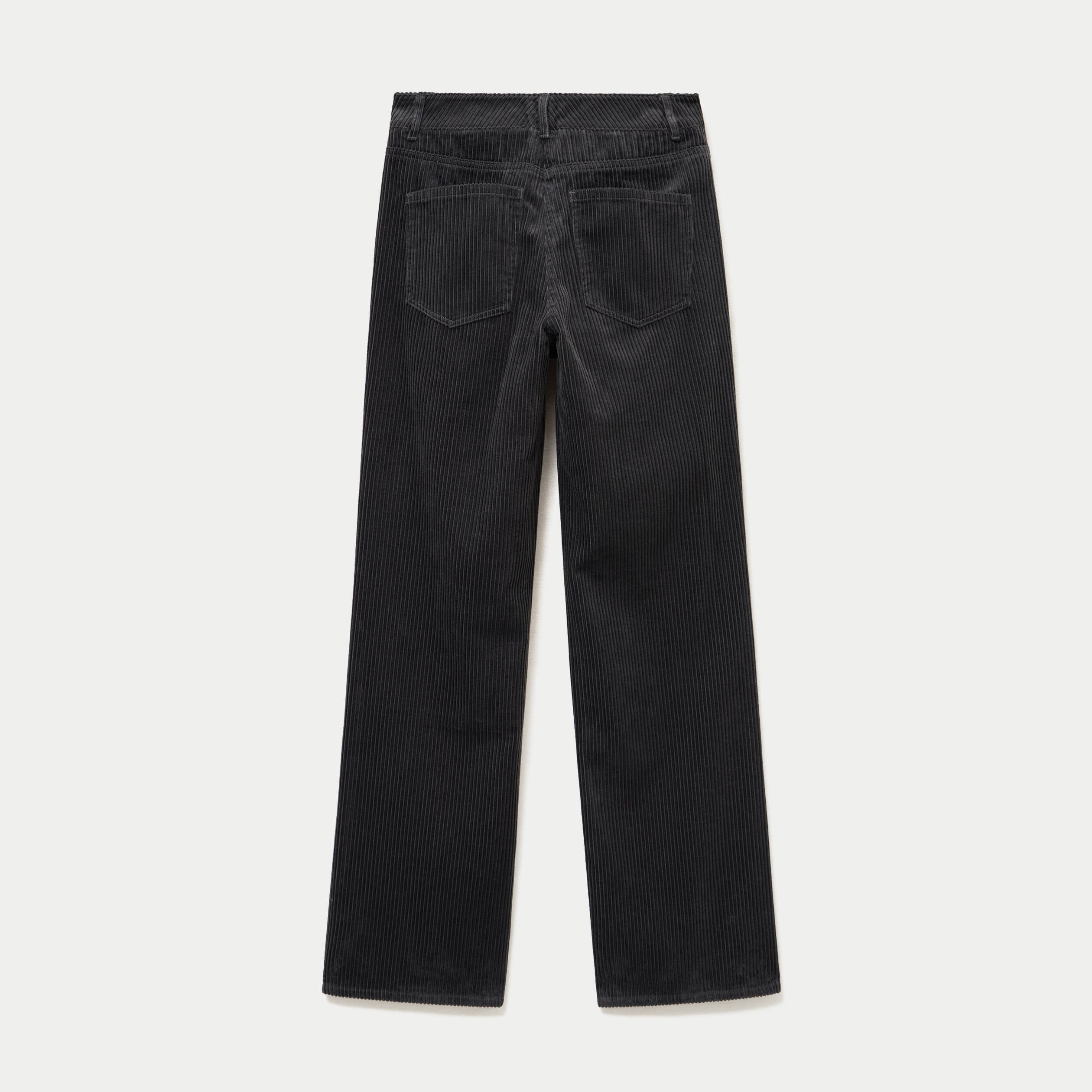 Pantalon bootcut en velours gris