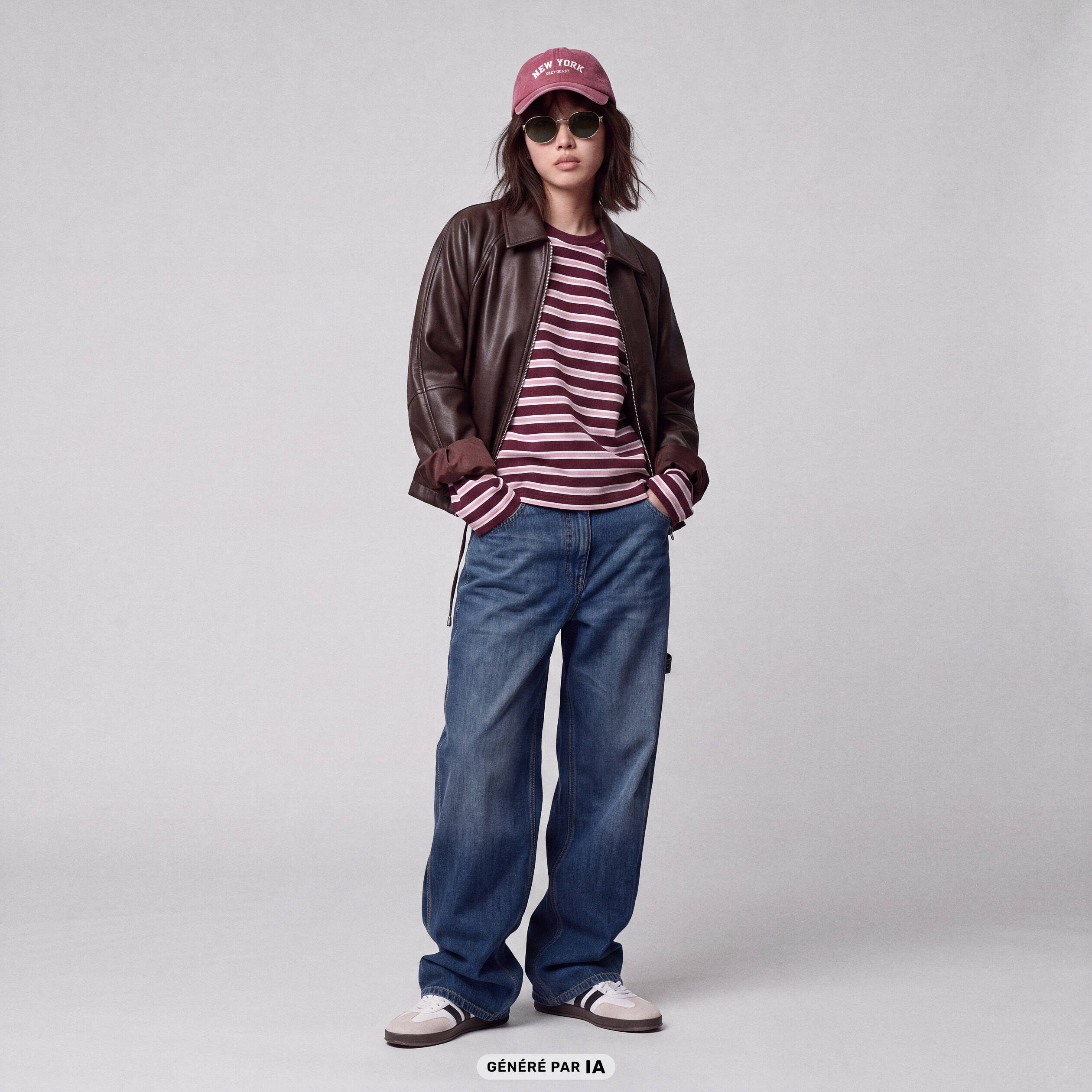 T-shirt manches longues bordeaux