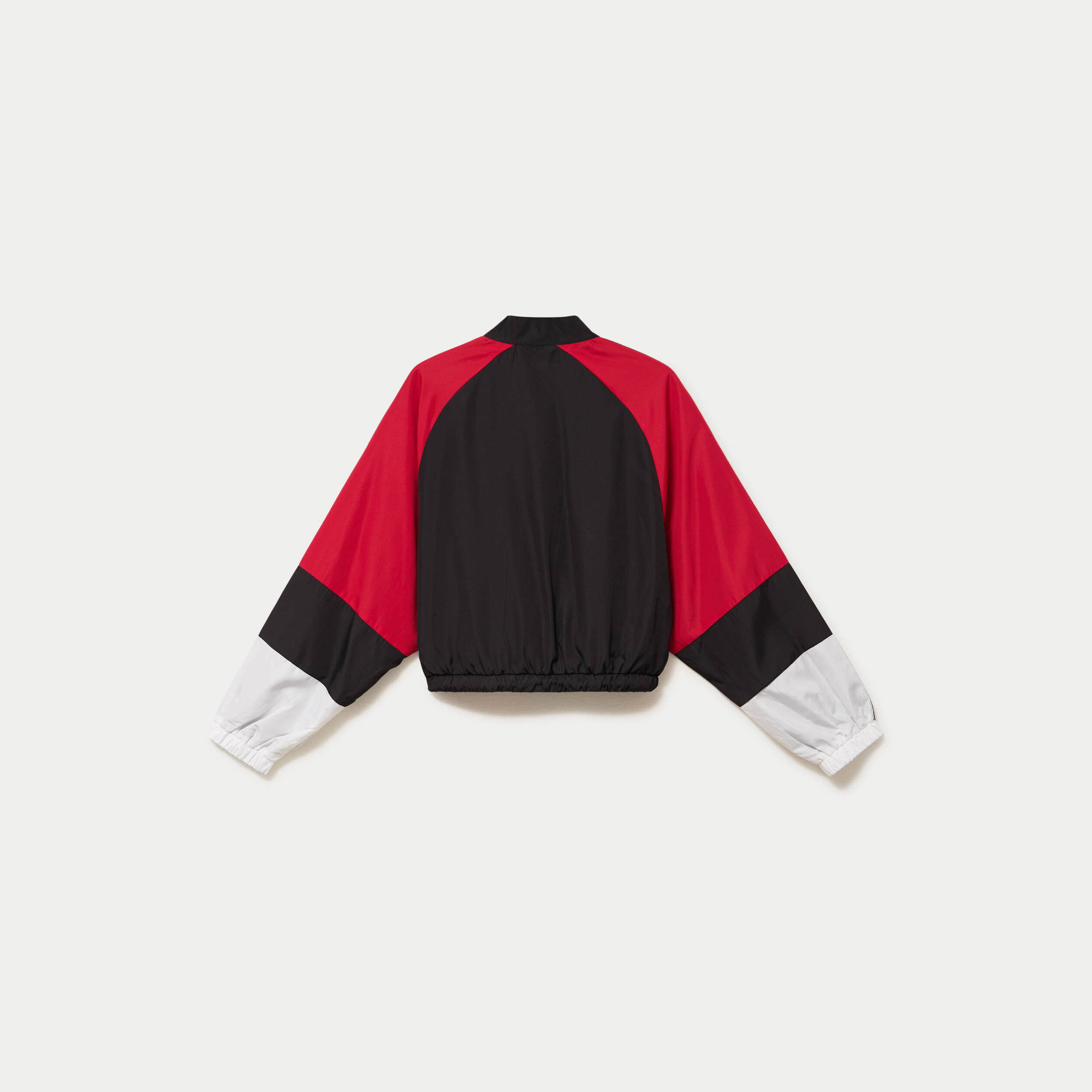Veste oversize cropped col biker noir