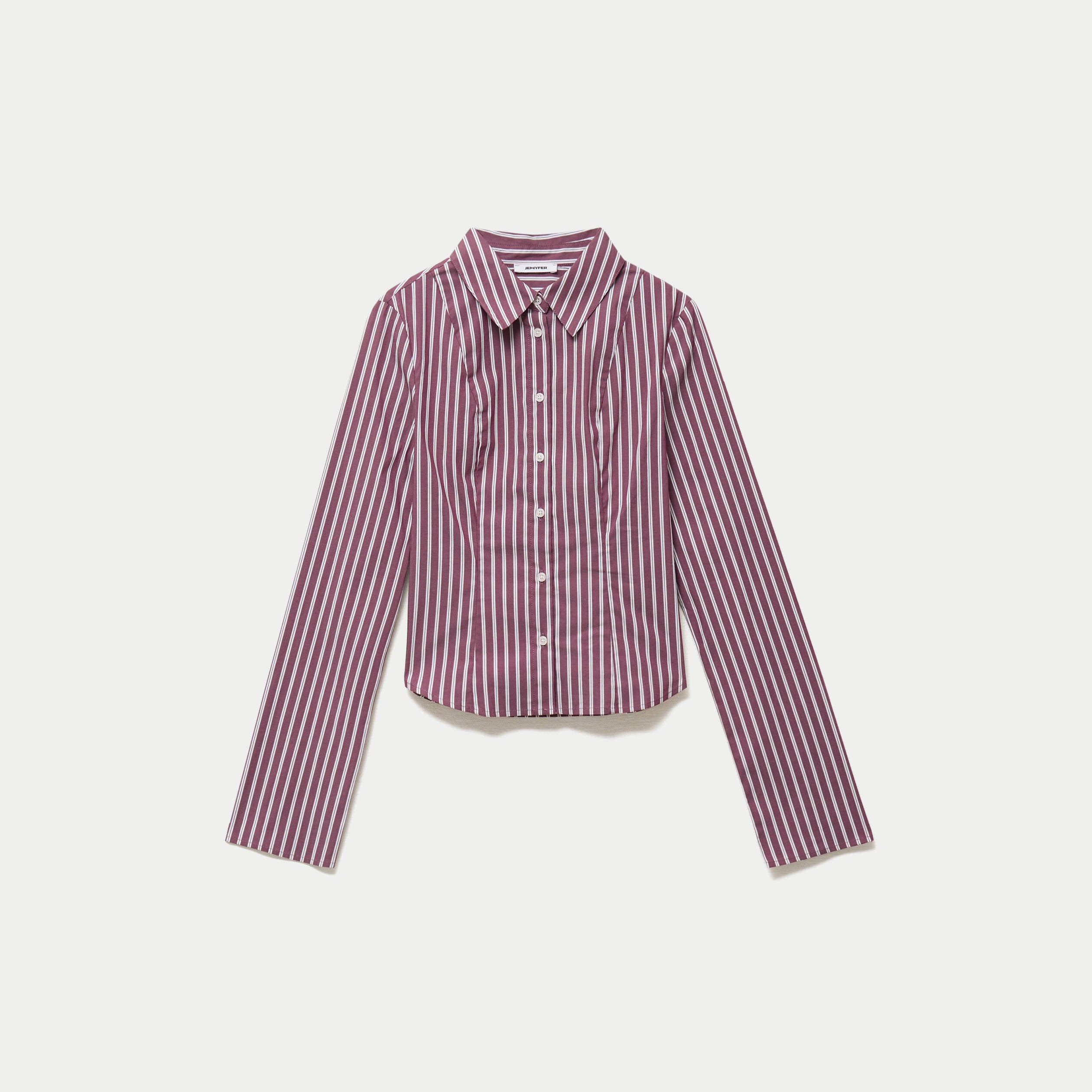 Chemise ajust&eacute;e manches longues bordeaux