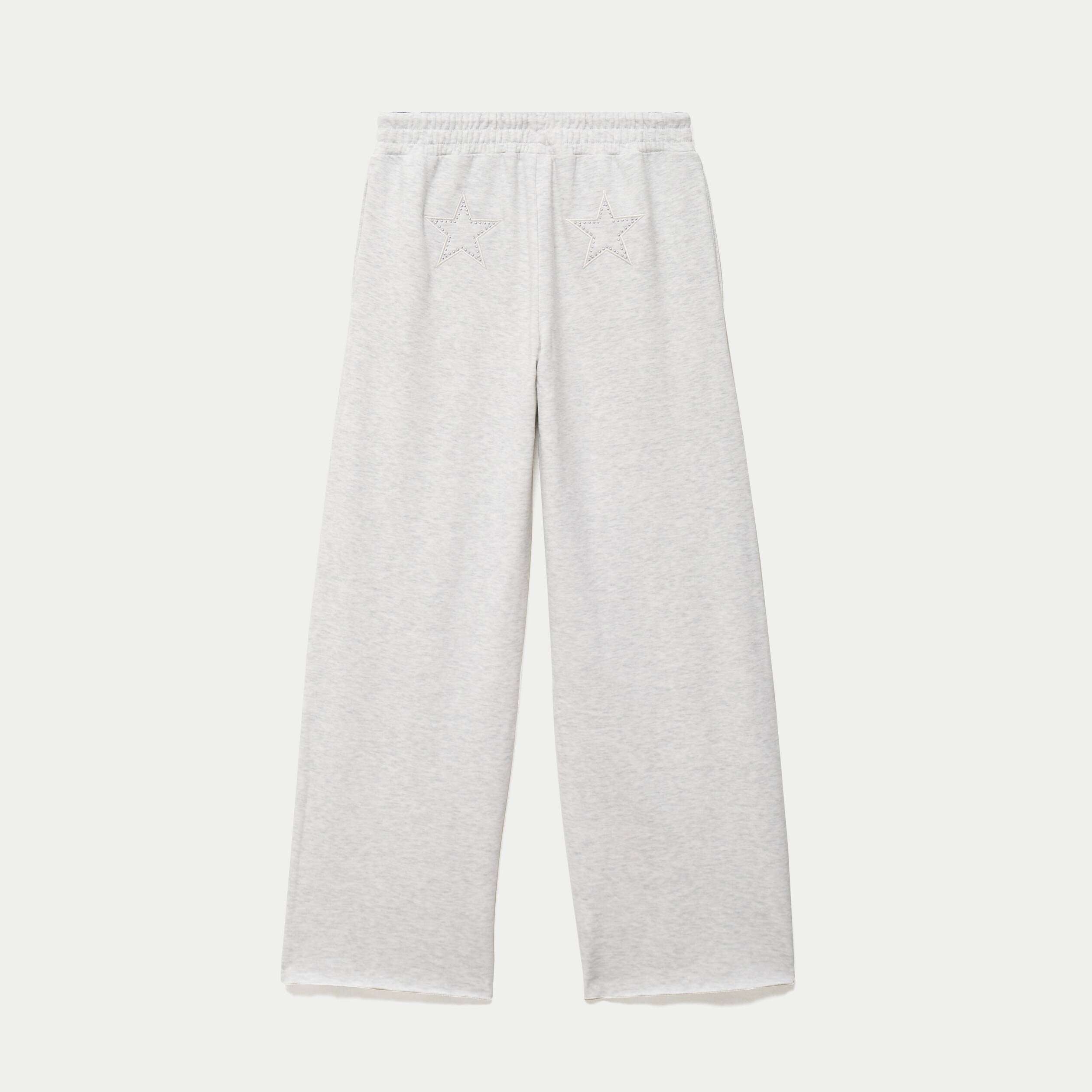 Jogging large en maille ecru