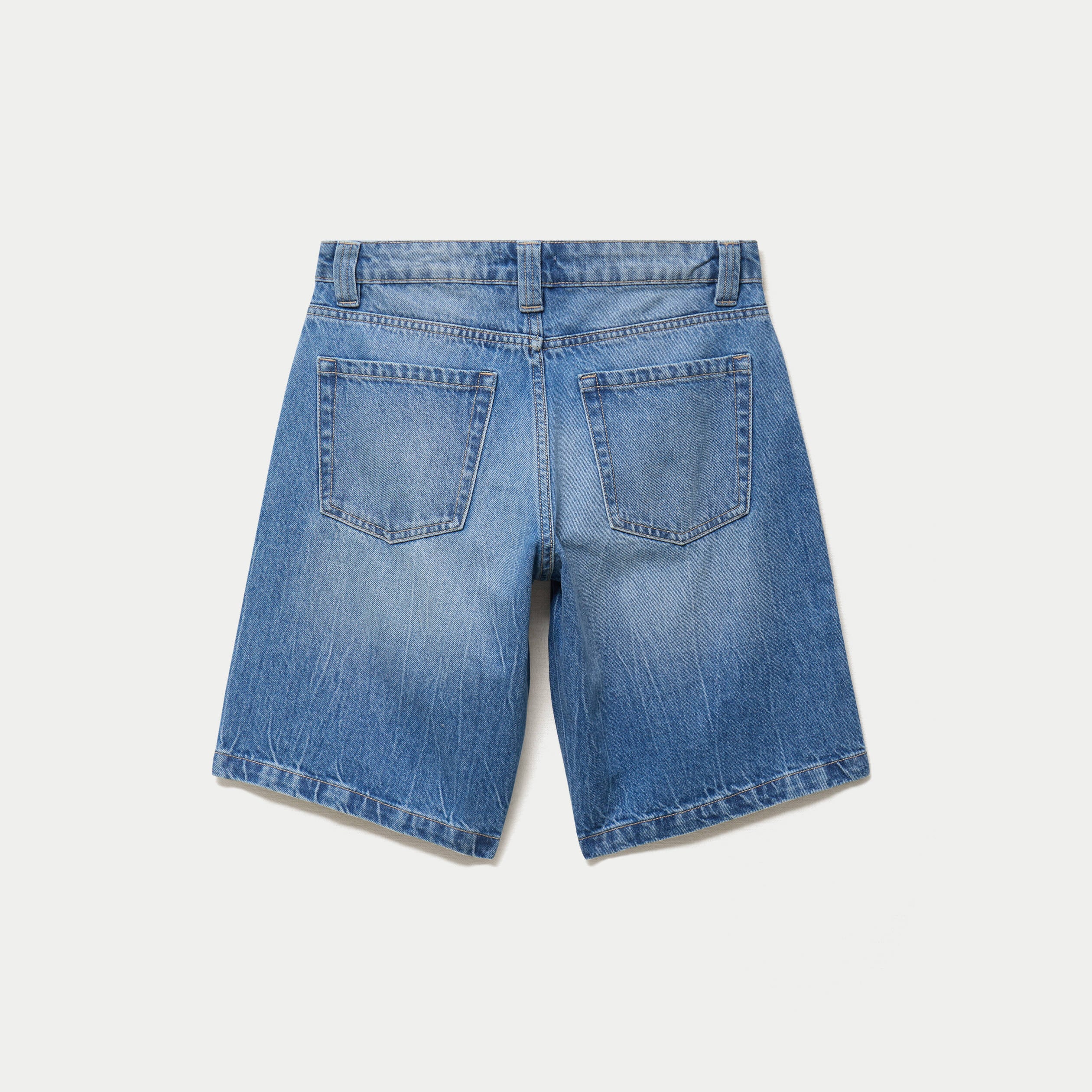 Bermuda large en jean 5 poches denim double stone