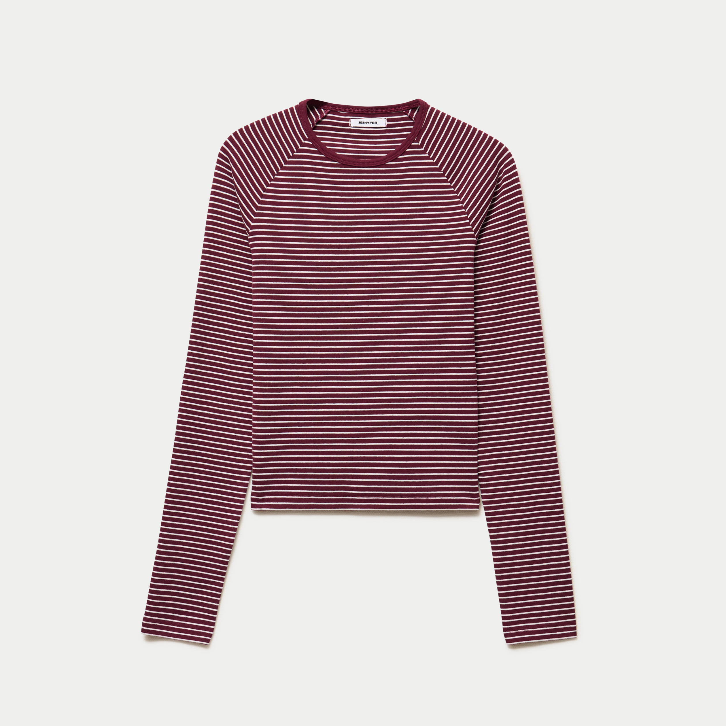 T-shirt manches longues rouge fonc&eacute;