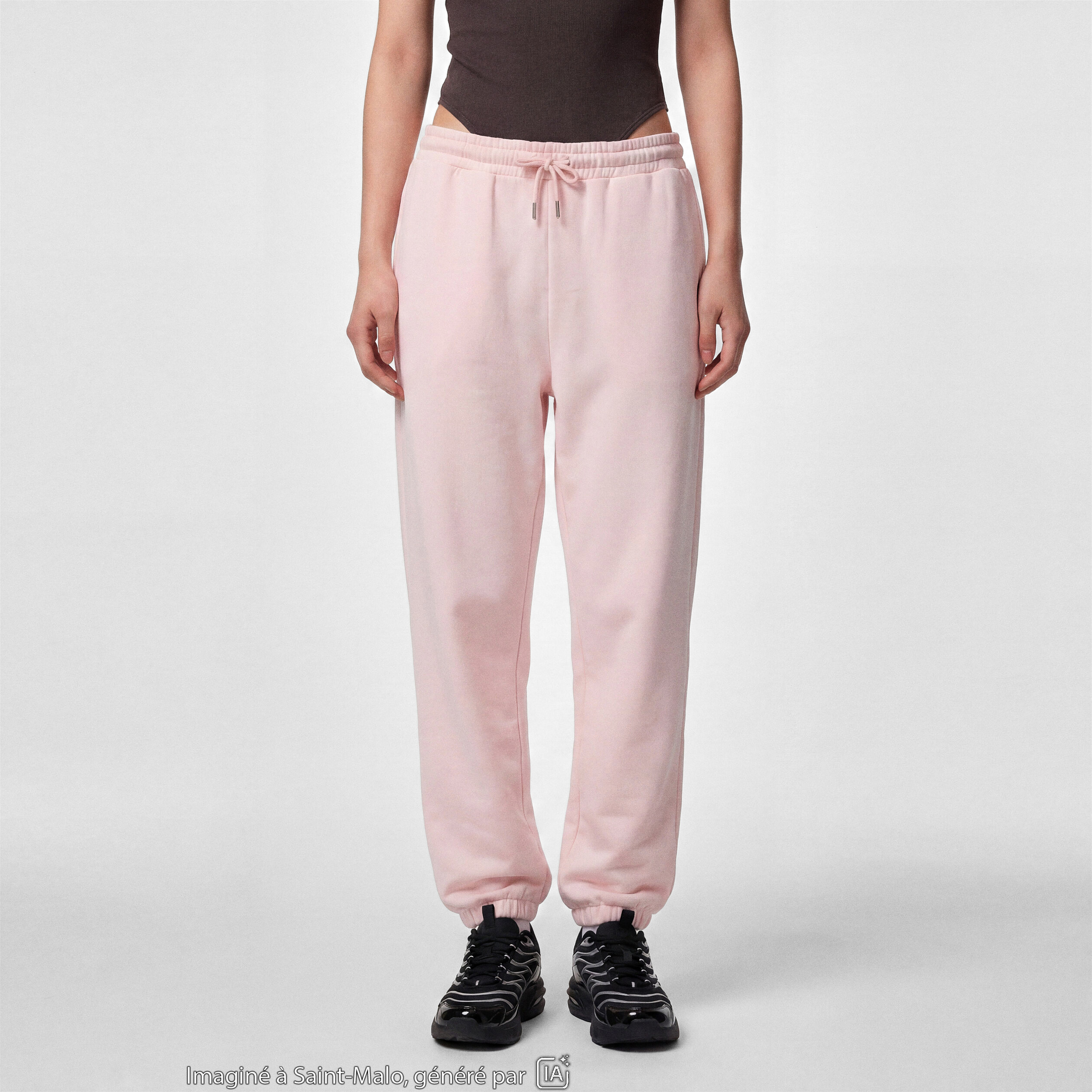 Jogging bas resserr&eacute; taille standard rose clair