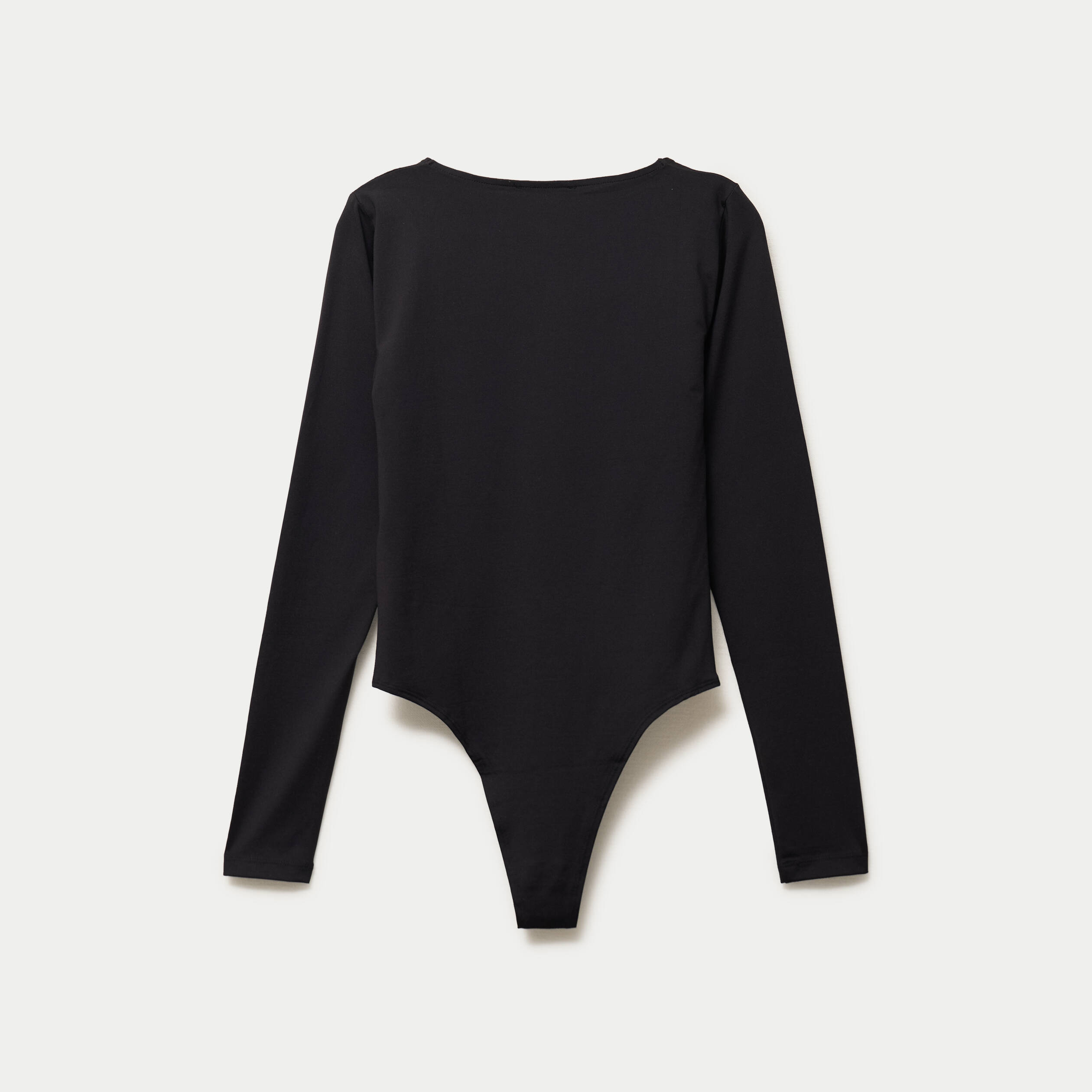 Body ajust&eacute; d&eacute;collet&eacute; manches longues noir