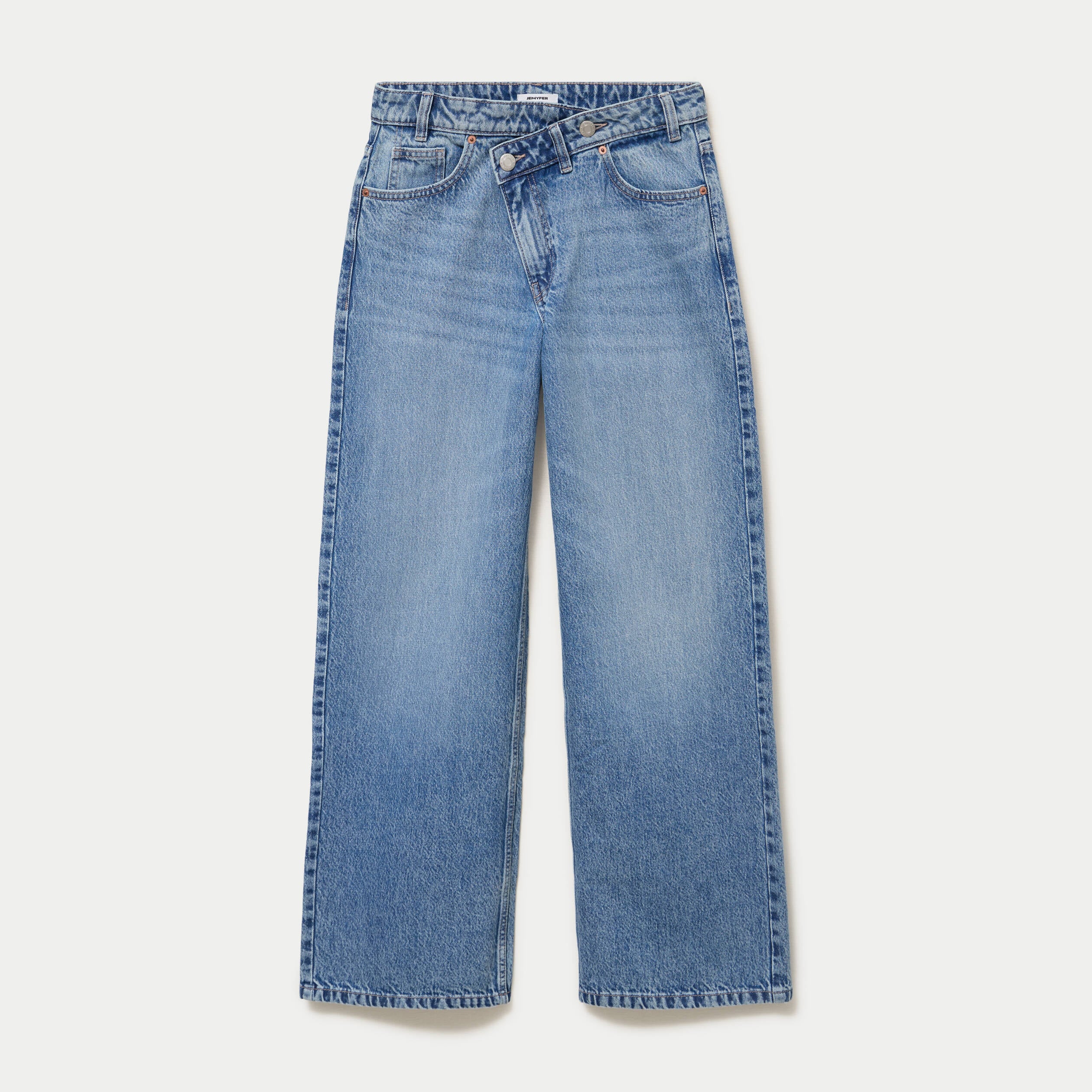 Jean Lenny wide leg taille standard denim double stone