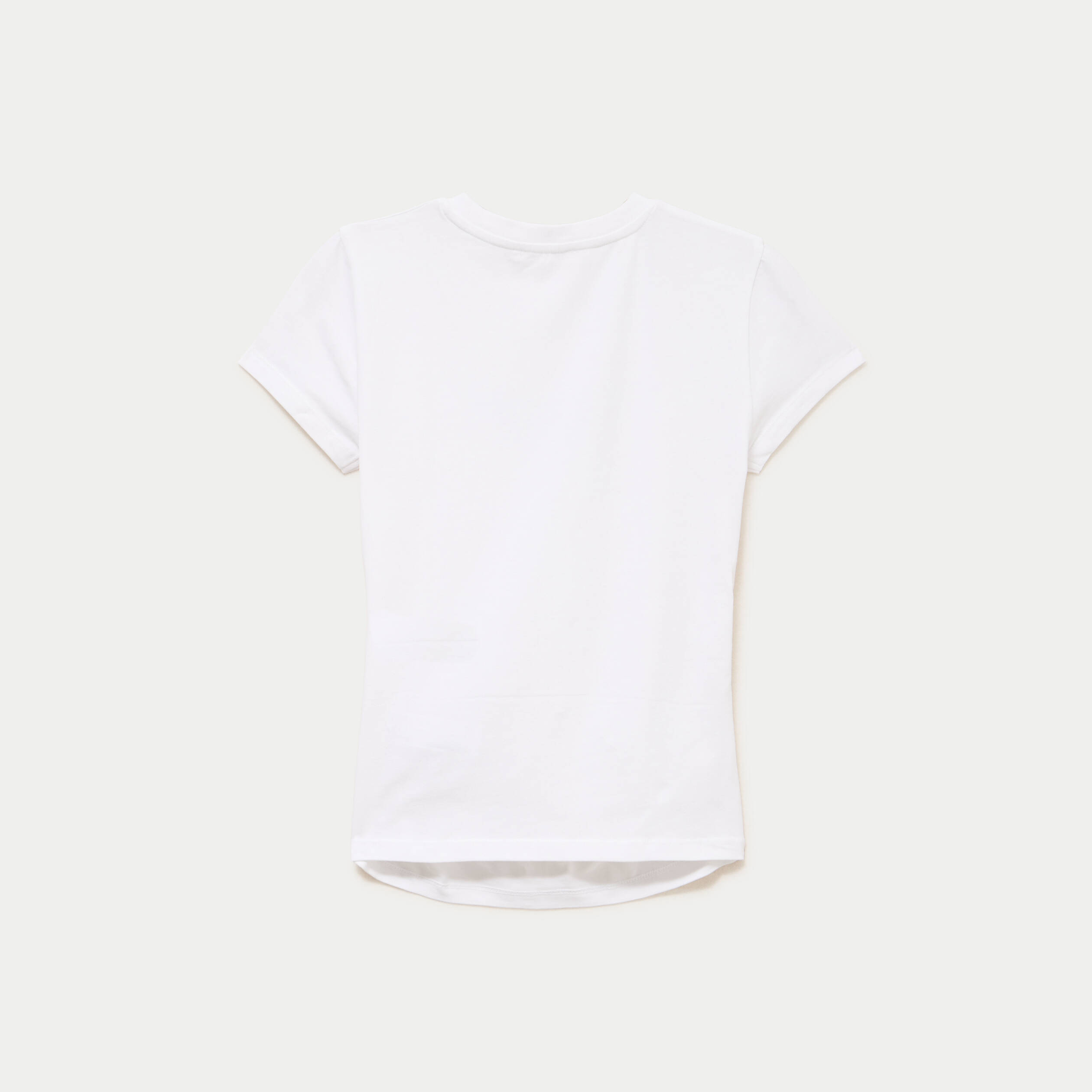T-shirt droit court manches courtes blanc