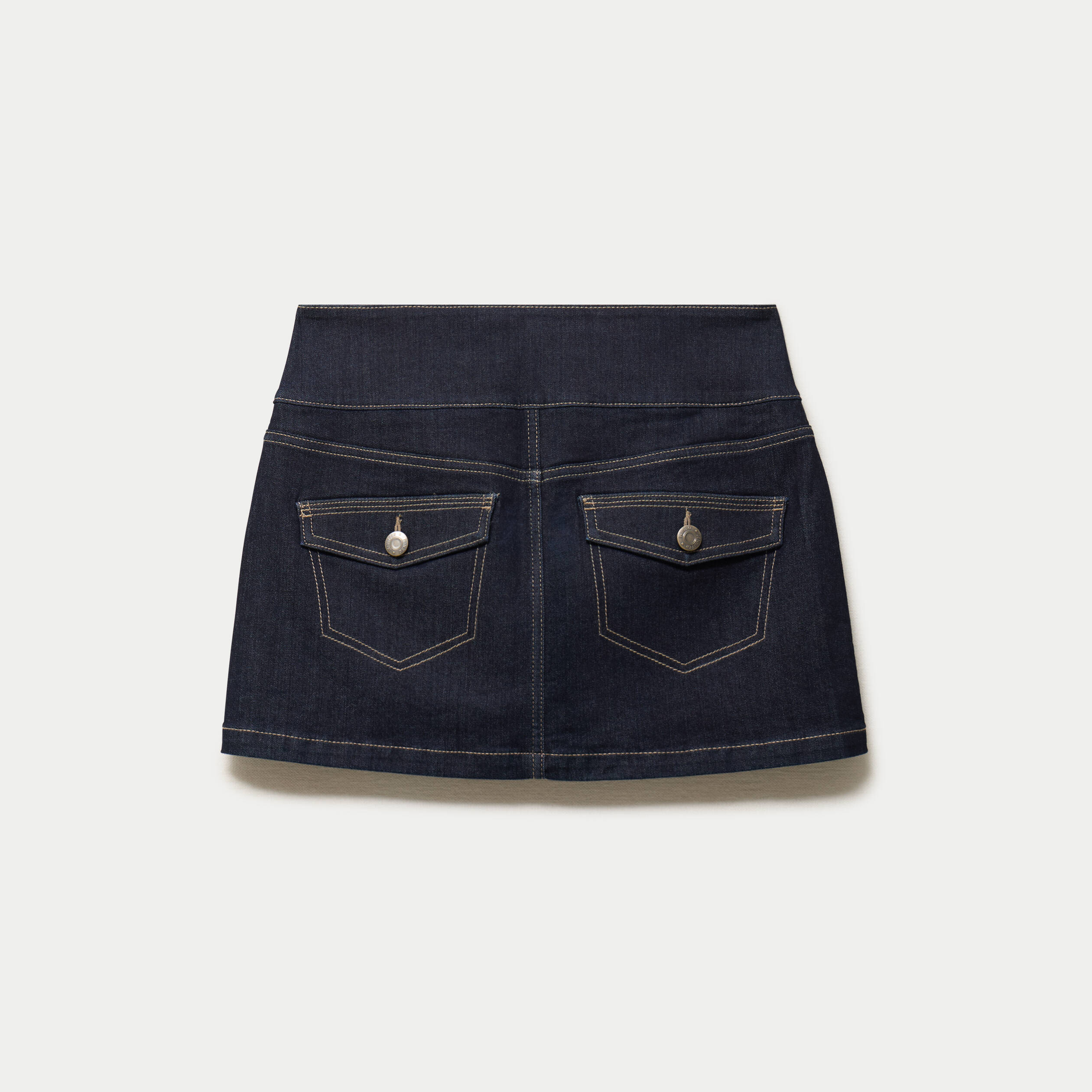 Jupe-short courte en jean denim brut ado