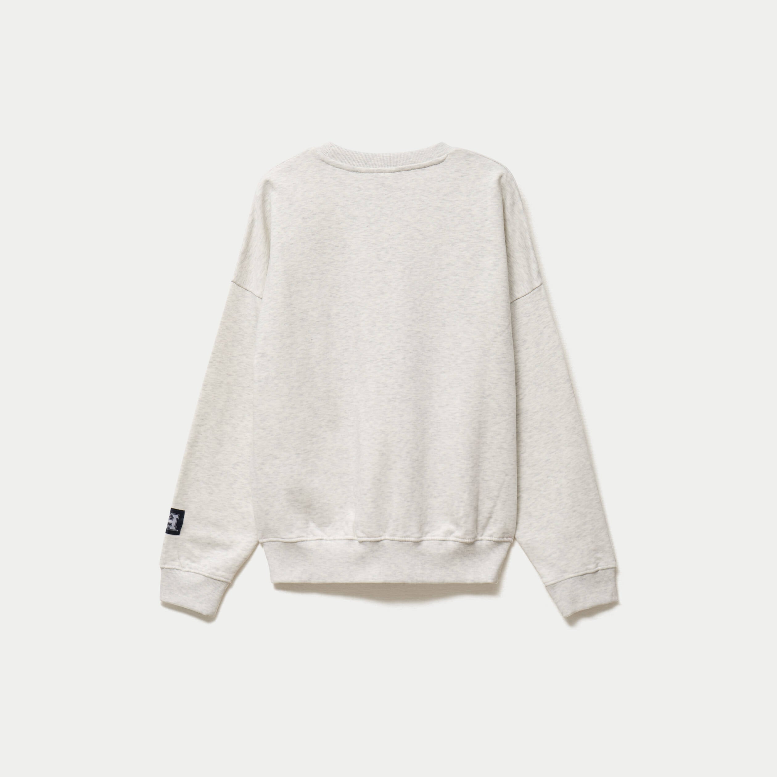 Sweat col rond manches longues blanc