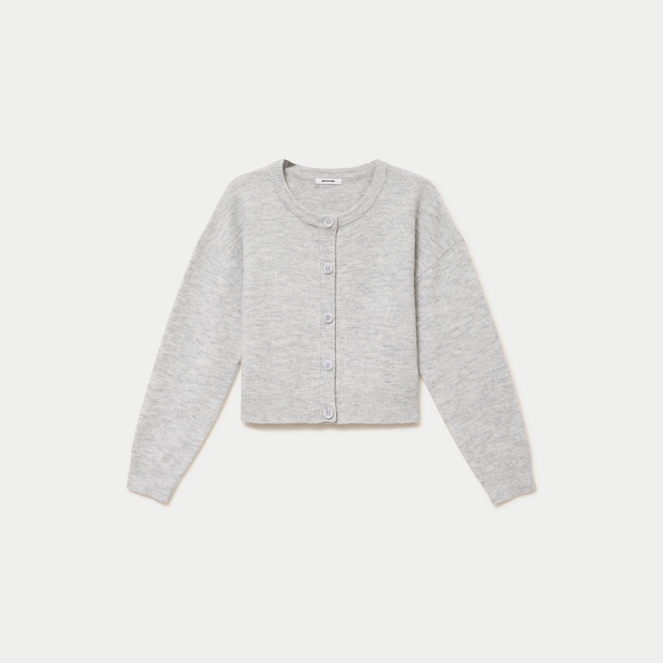 Gilet ajust&eacute; cropped manches longues blanc