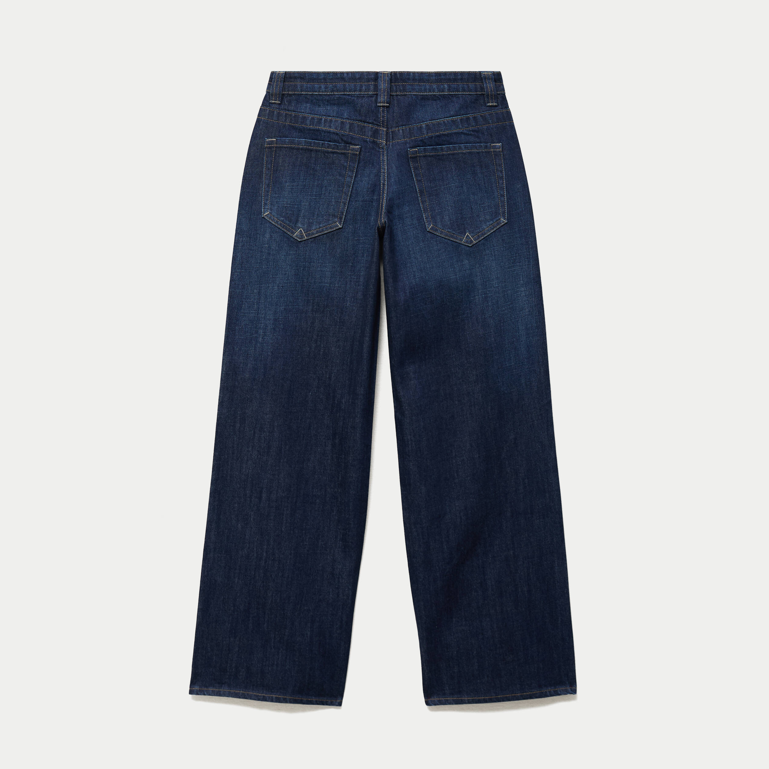 Jean loose taille basse denim brut ado