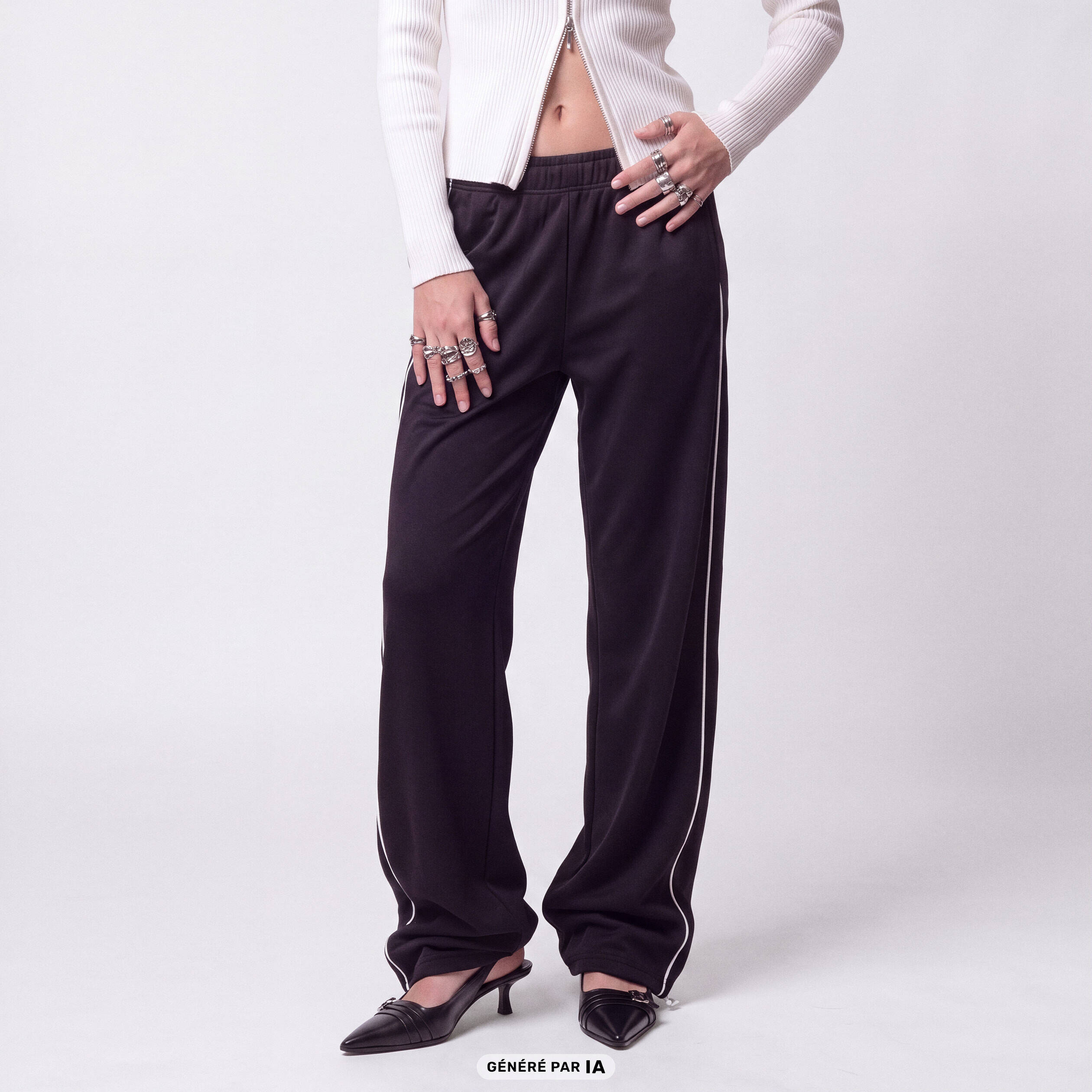 Jogging coupe ample taille standard noir