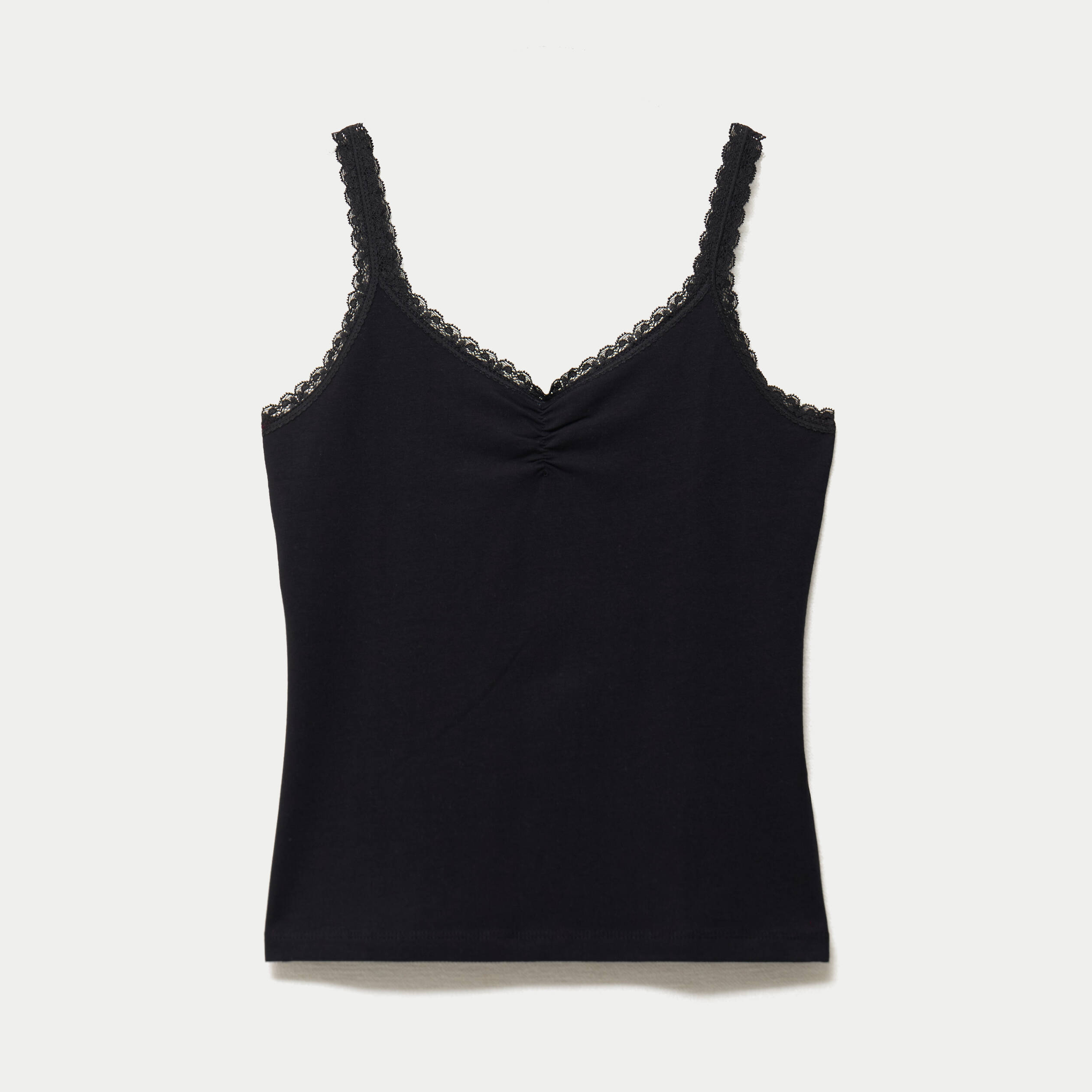 D&eacute;bardeur ajust&eacute; d&eacute;collet&eacute; dentelle noir