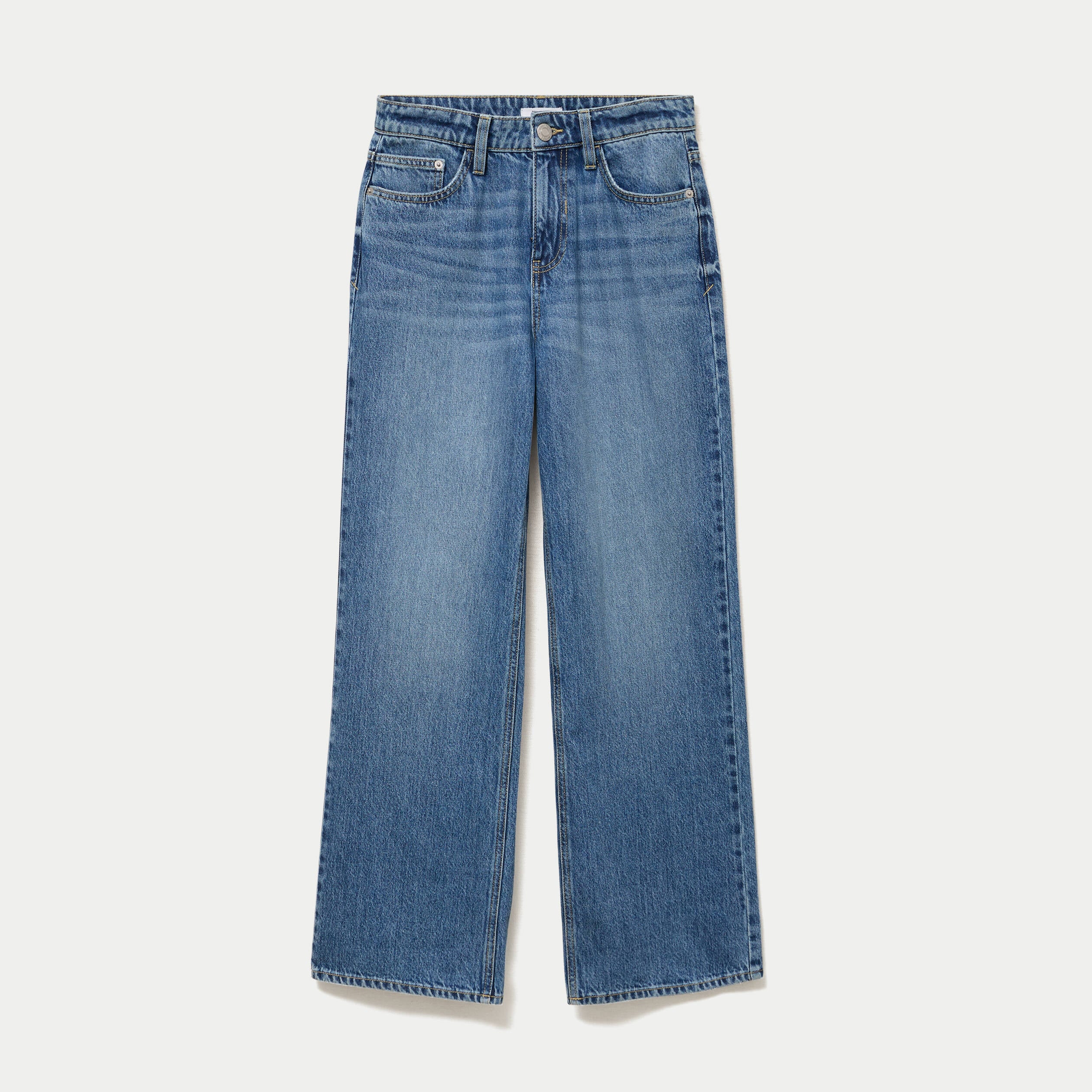 Jean Lenny wide leg taille standard denim double stone