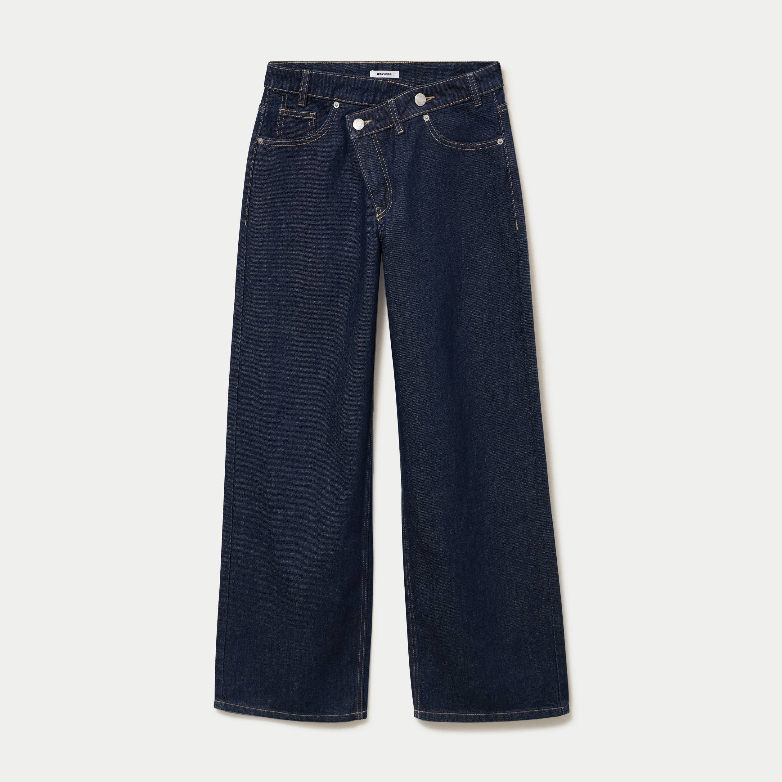 Jean Lenny wide leg taille standard denim brut