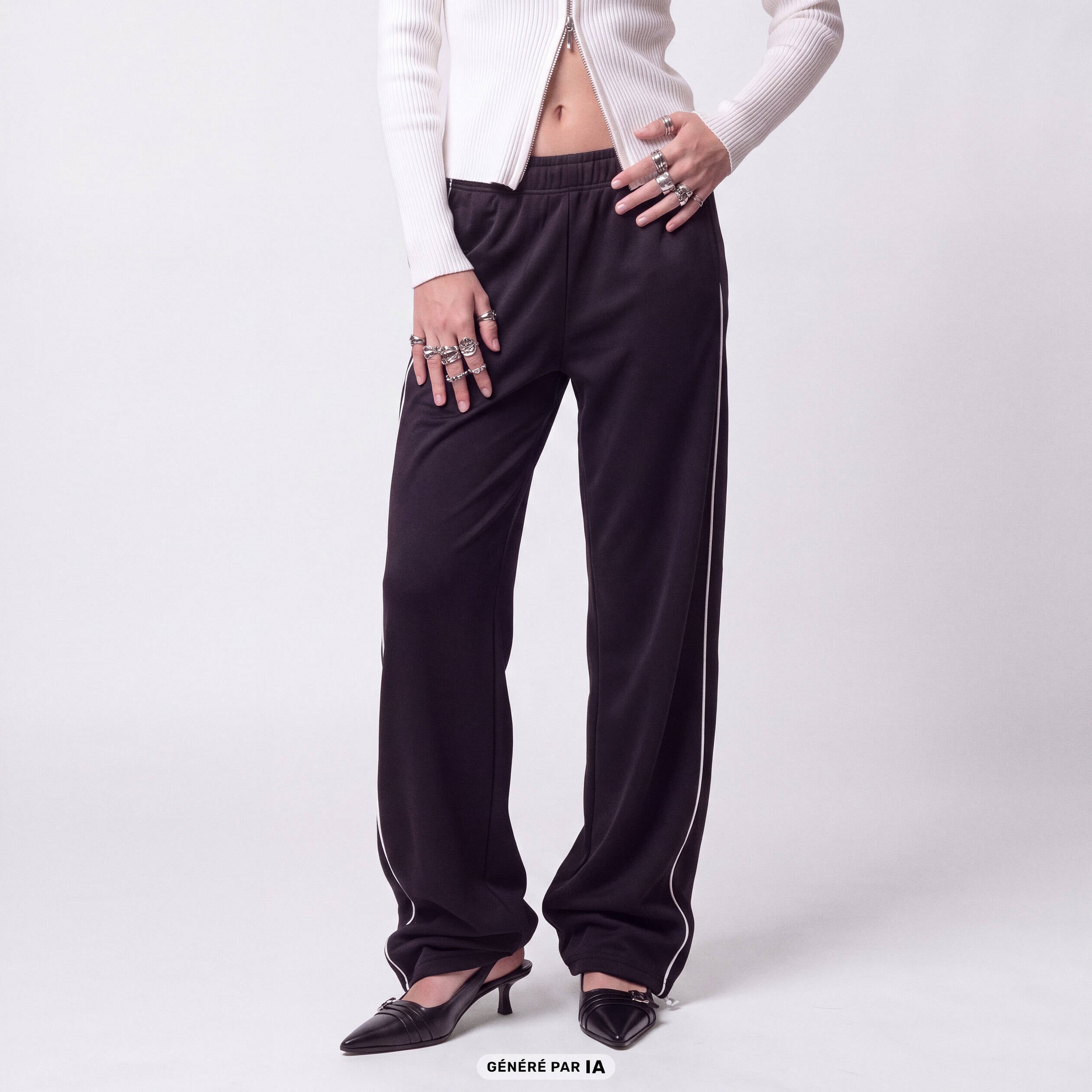 Jogging coupe ample taille standard noir
