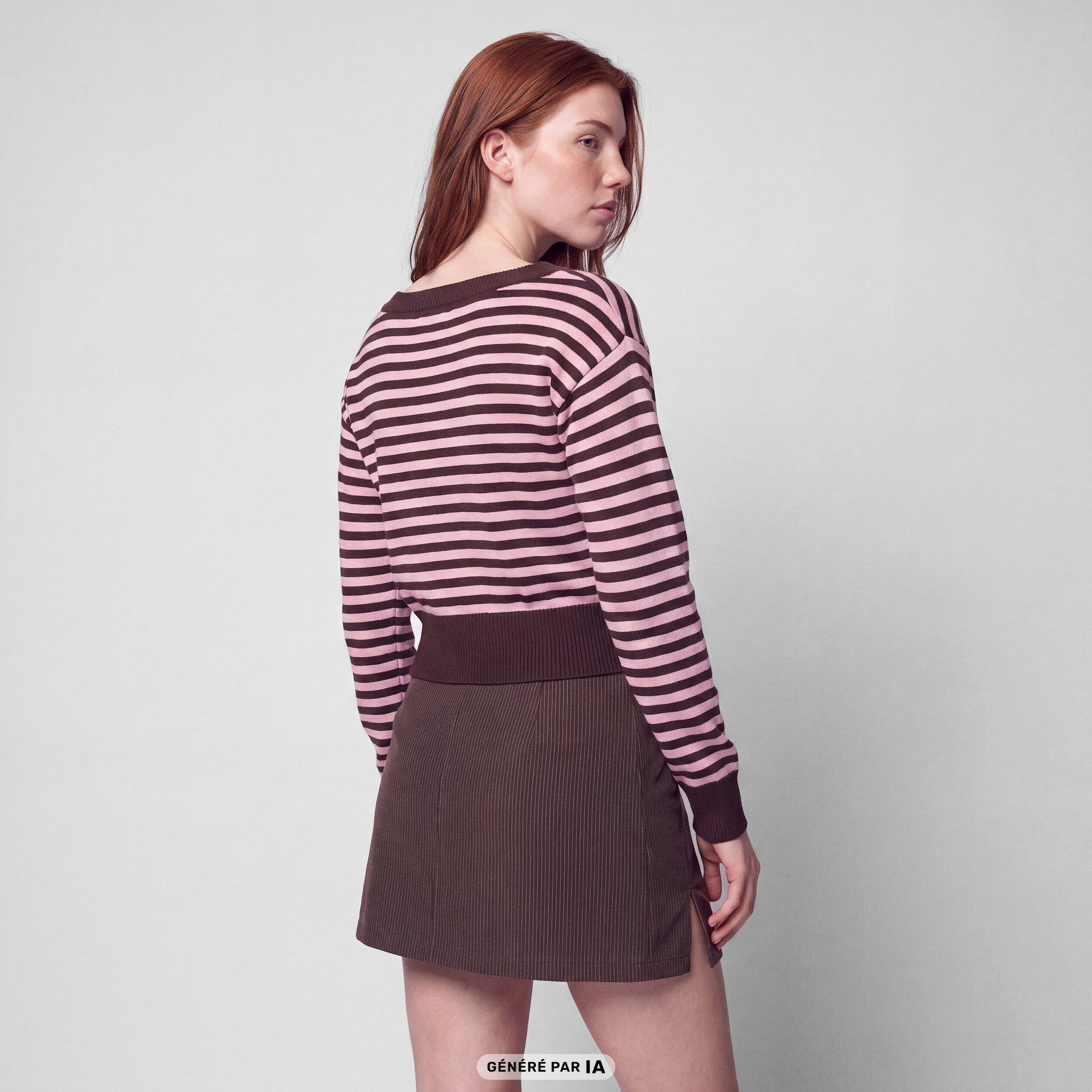 Jupe marron fonc&eacute;