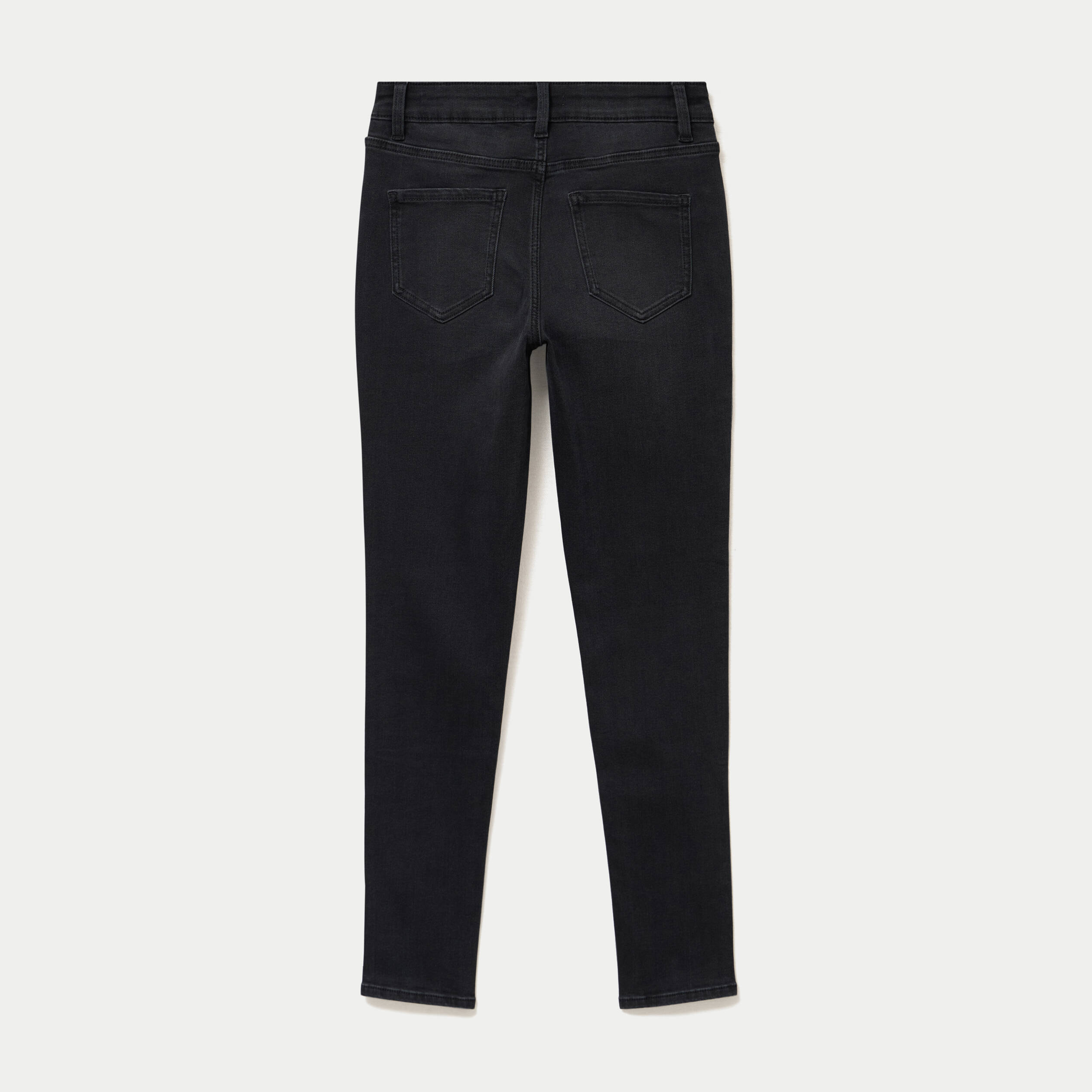 Jean skinny taille standard denim noir ado